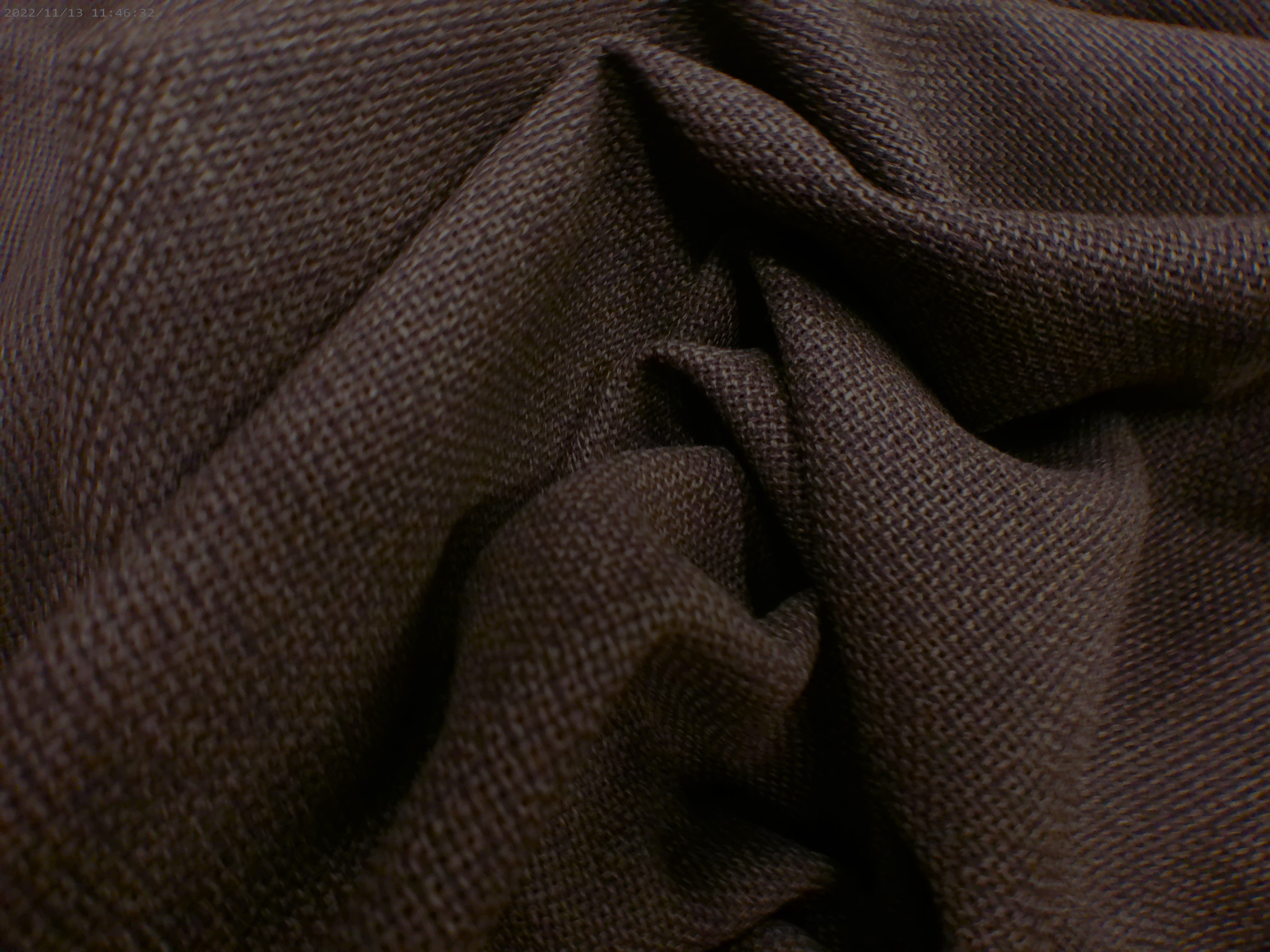Brown Plain Linen Wool Suiting