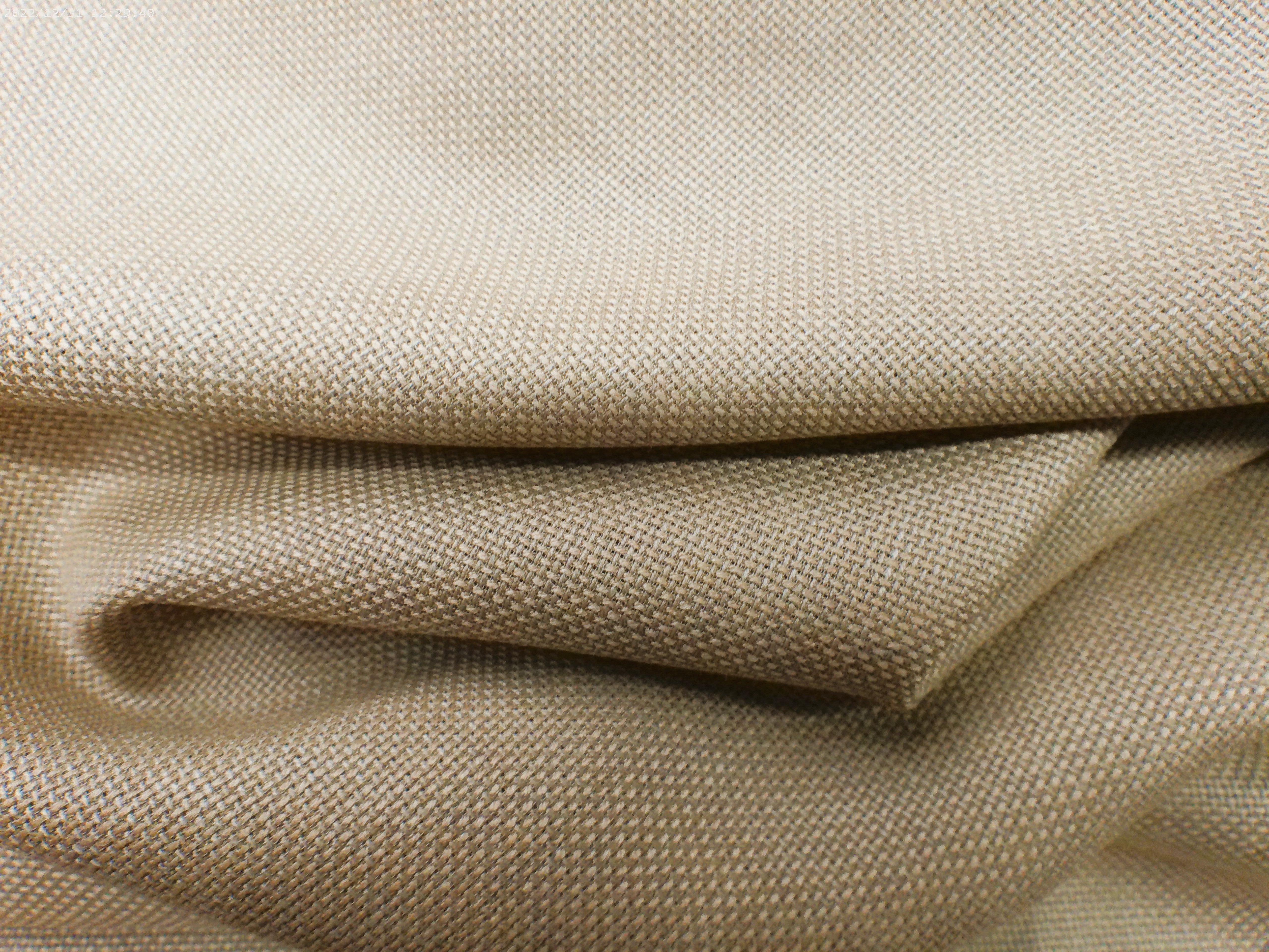 Brown Plain Silk Wool Suiting