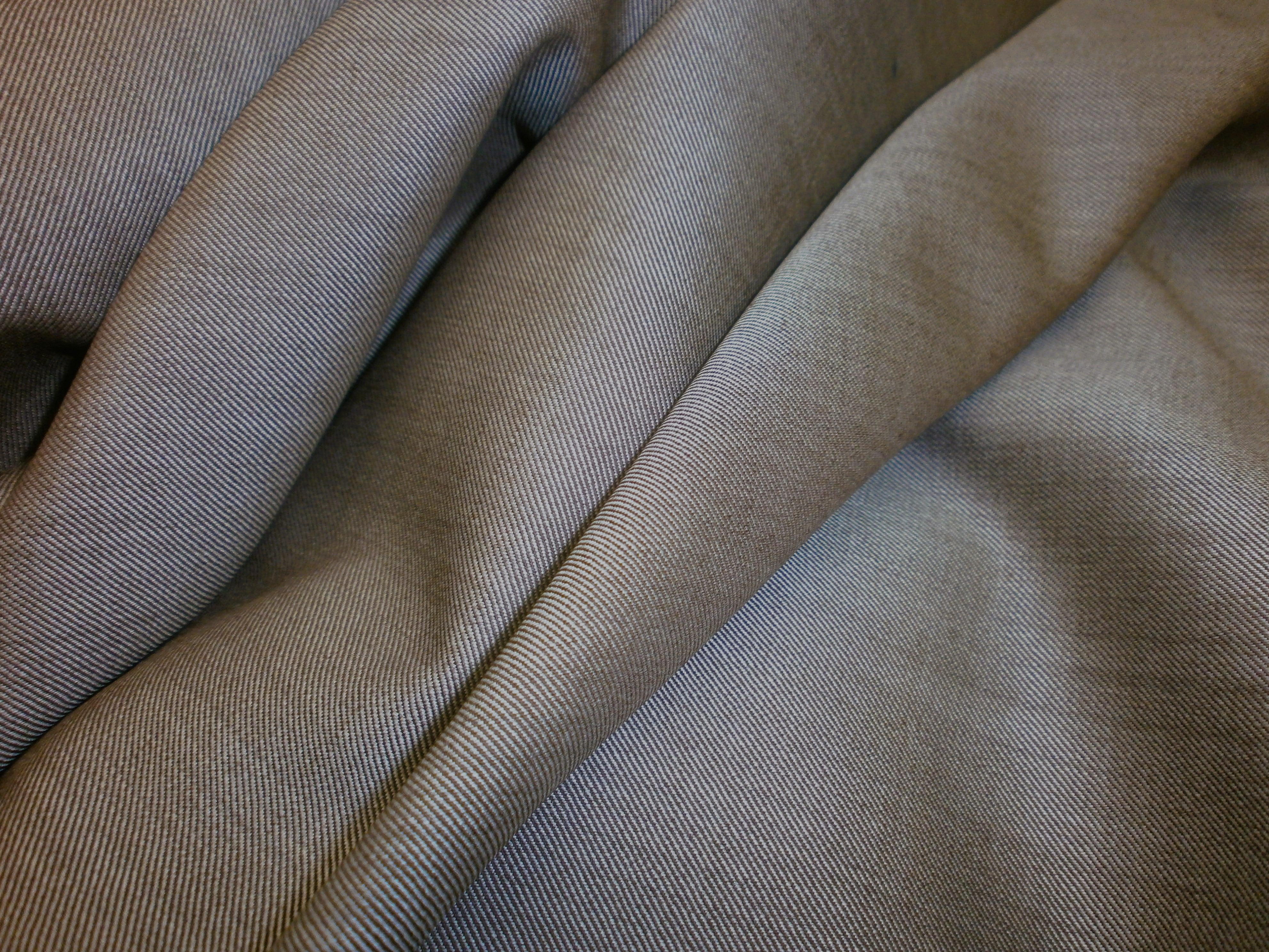 Brown Plain Worsted Wool Suiting