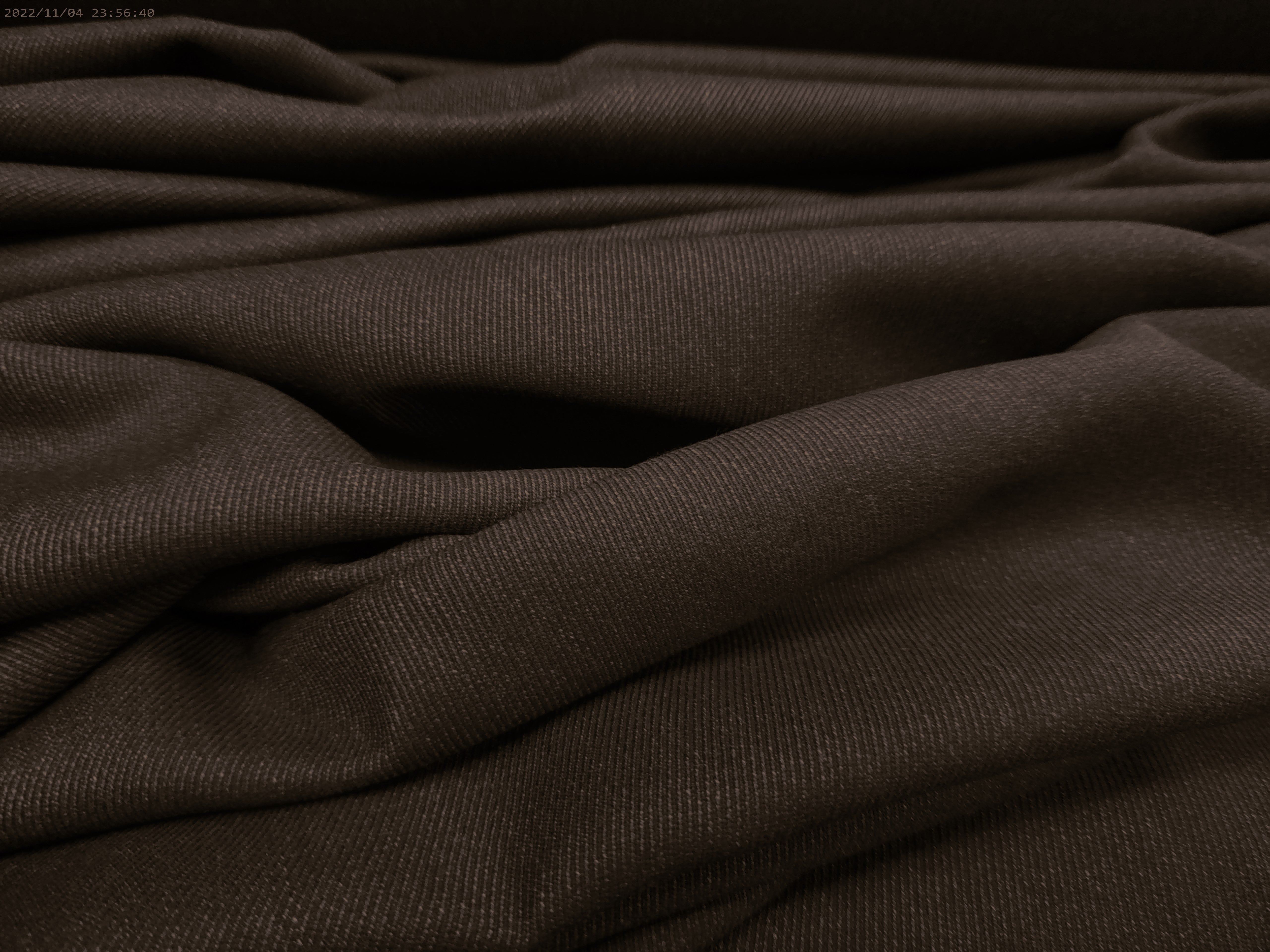 Brown Plain Worsted Wool Suiting
