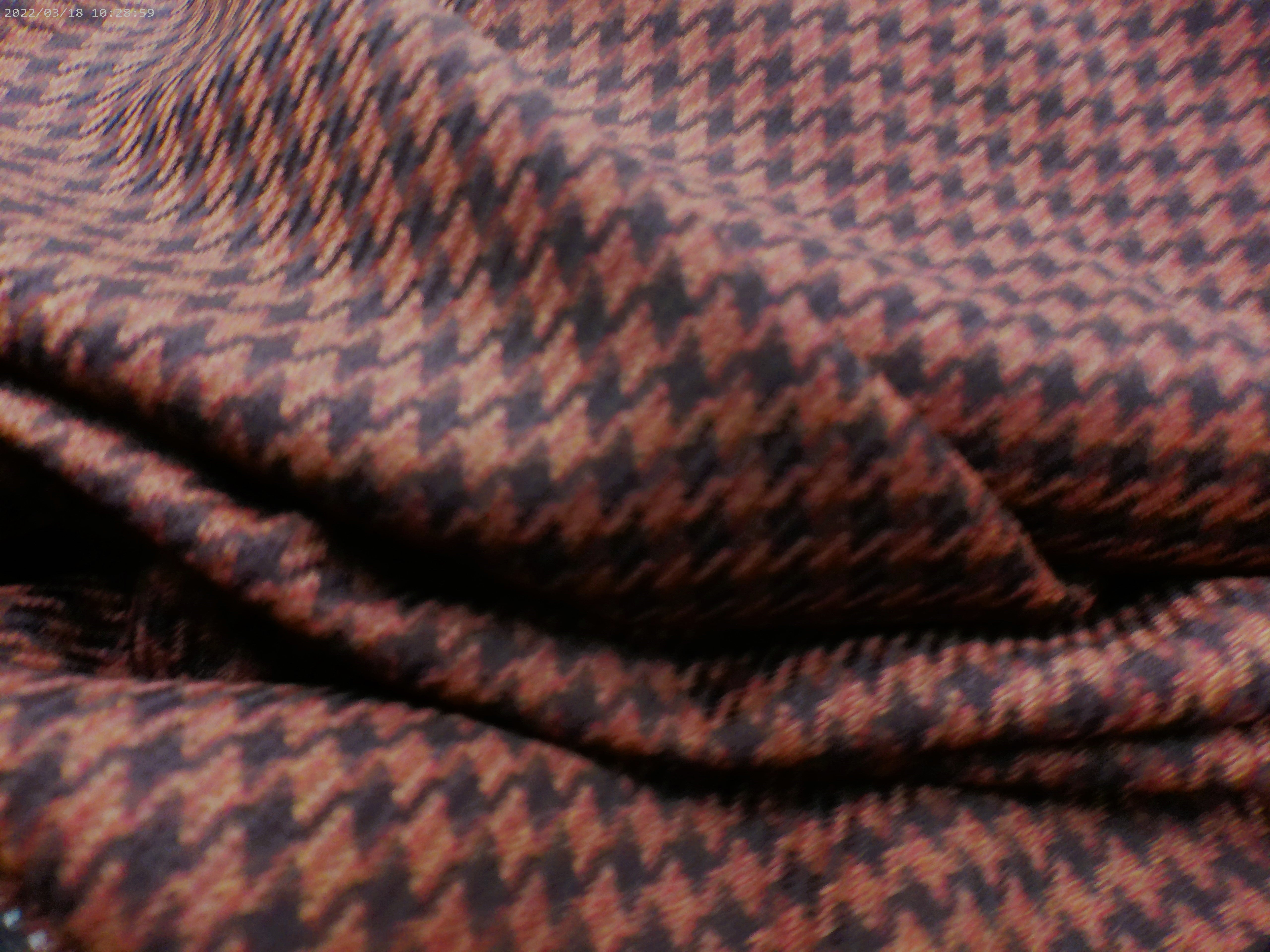 Brown Red Houndstooth Cashmere Wool Blazer Suiting
