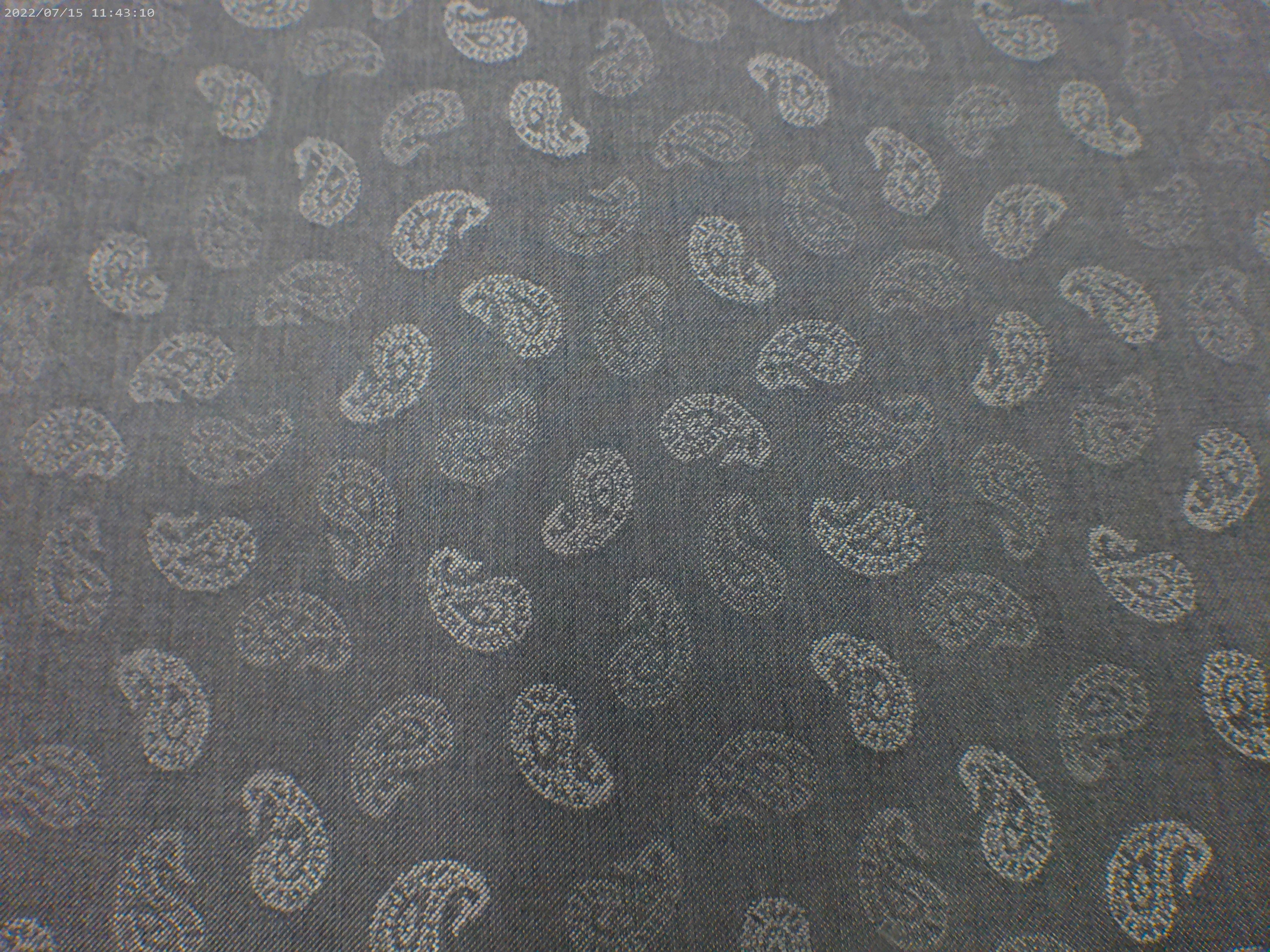 Charcoal Grey Paisley Worsted Wool Blazer Suiting