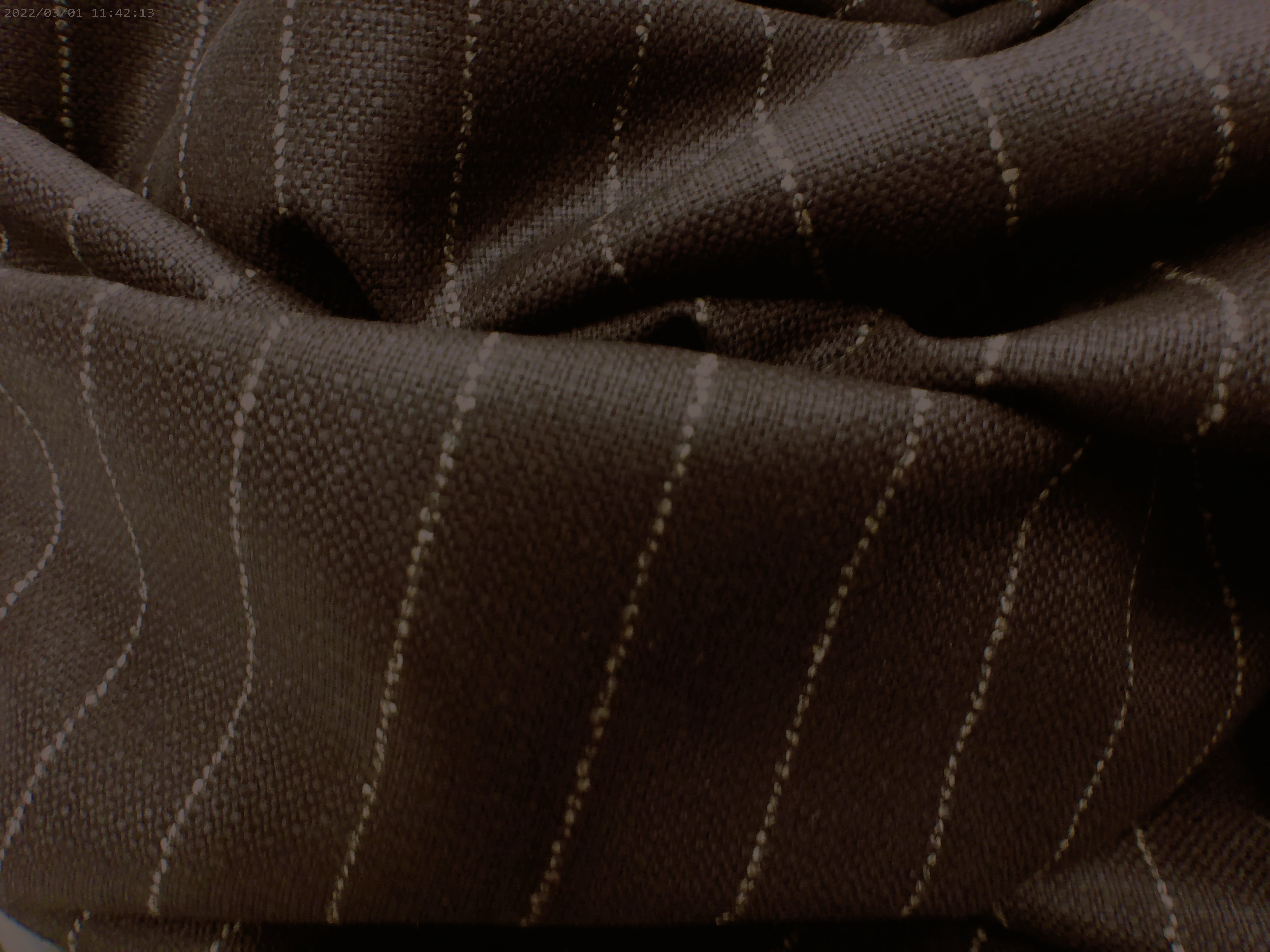 Chocolate Brown Taupe Stripe Silk Linen Suiting
