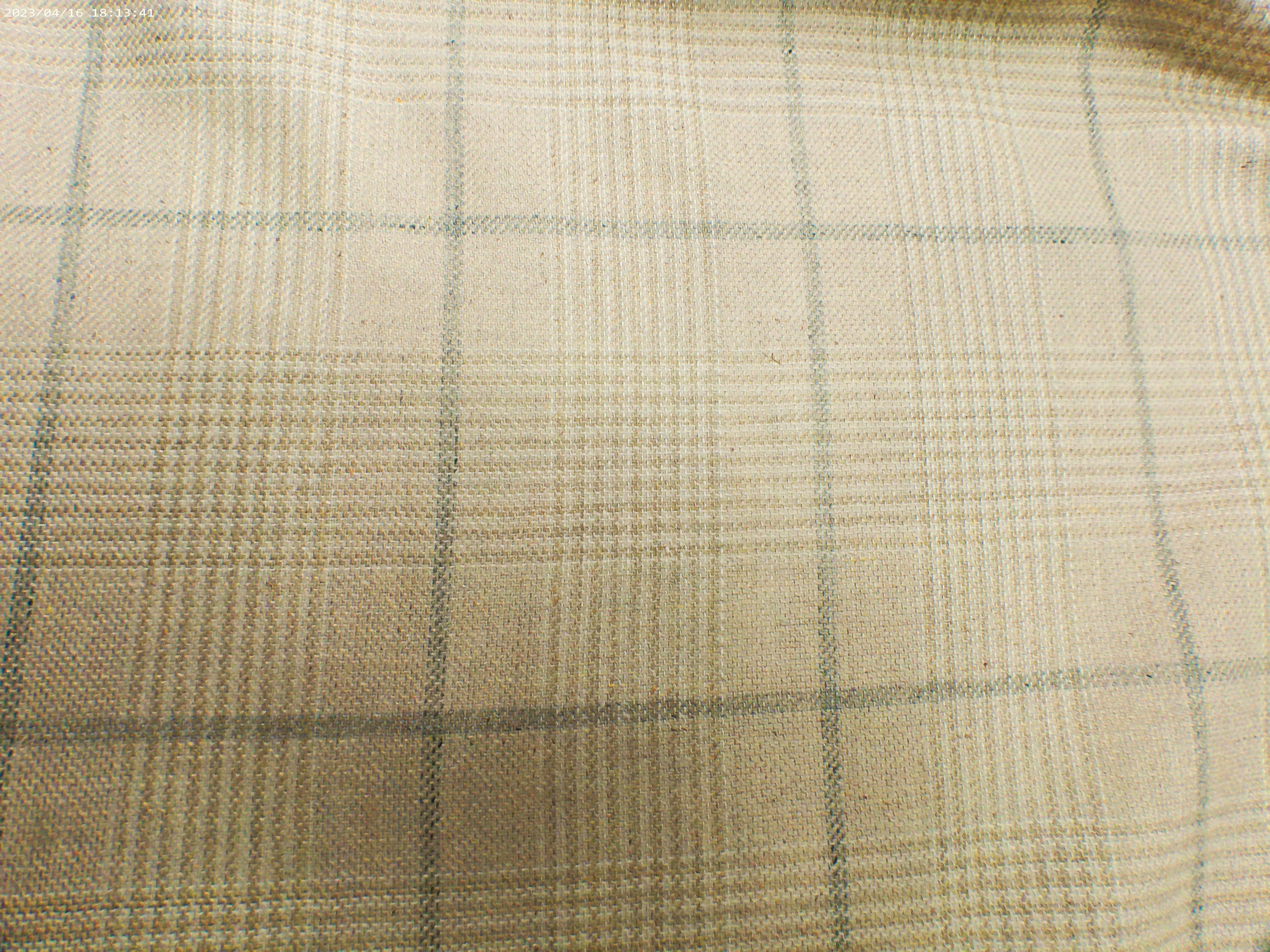 Cream Grey Check Silk Wool Blazer