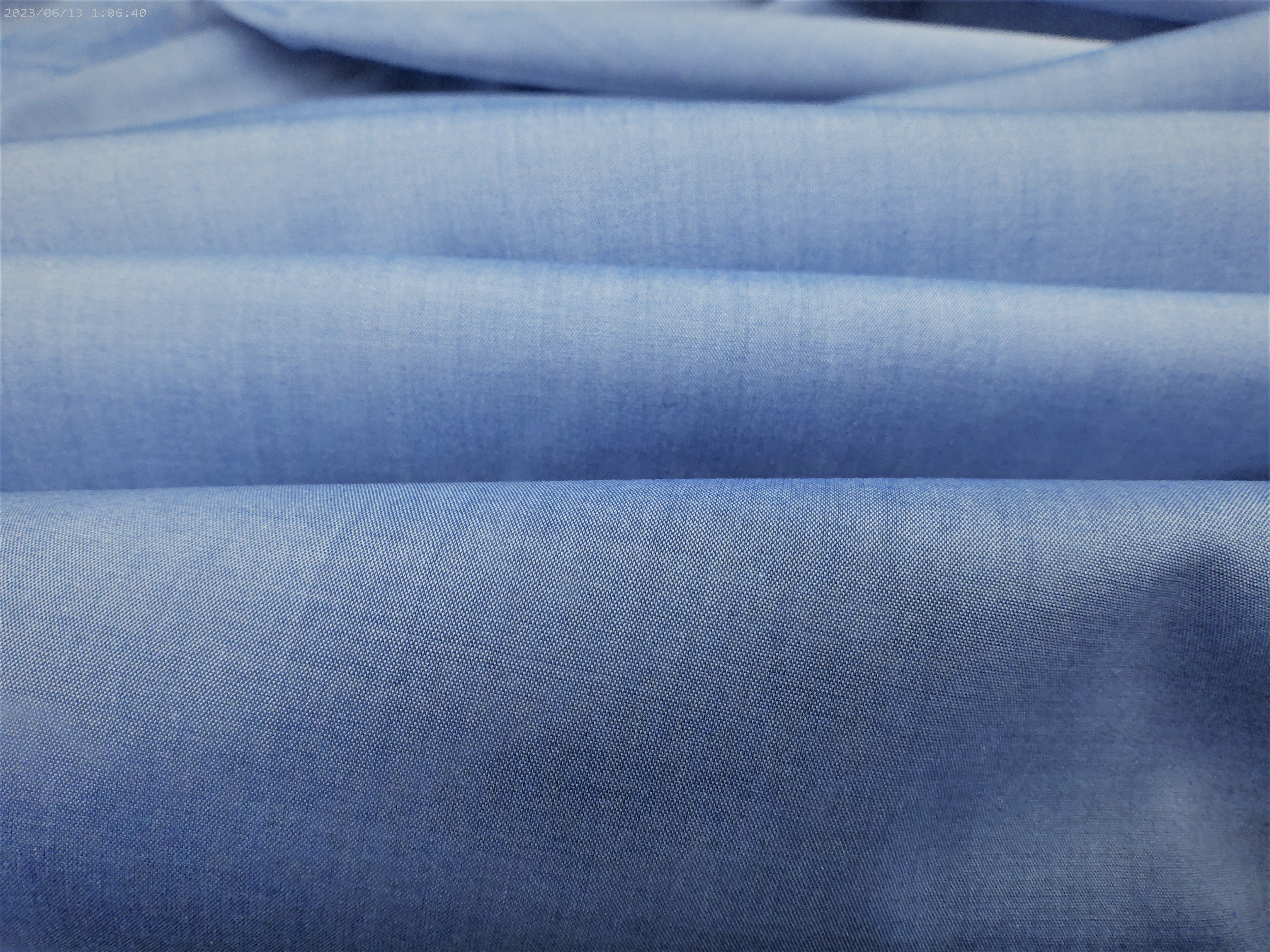 Denim Blue Plain Cotton Dresses Shirting