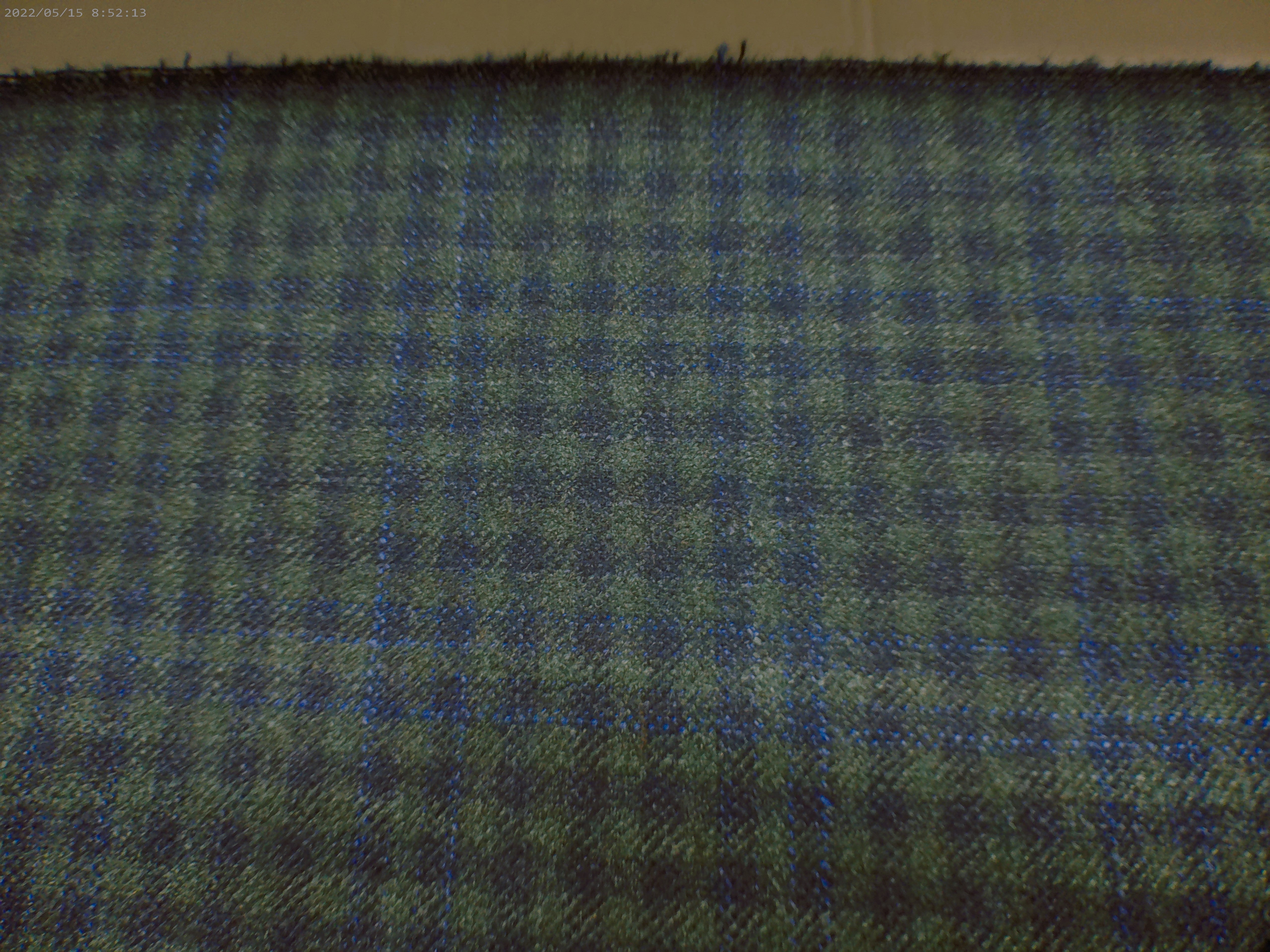 Green Navy Check Cashmere SIlk Wool Blazer