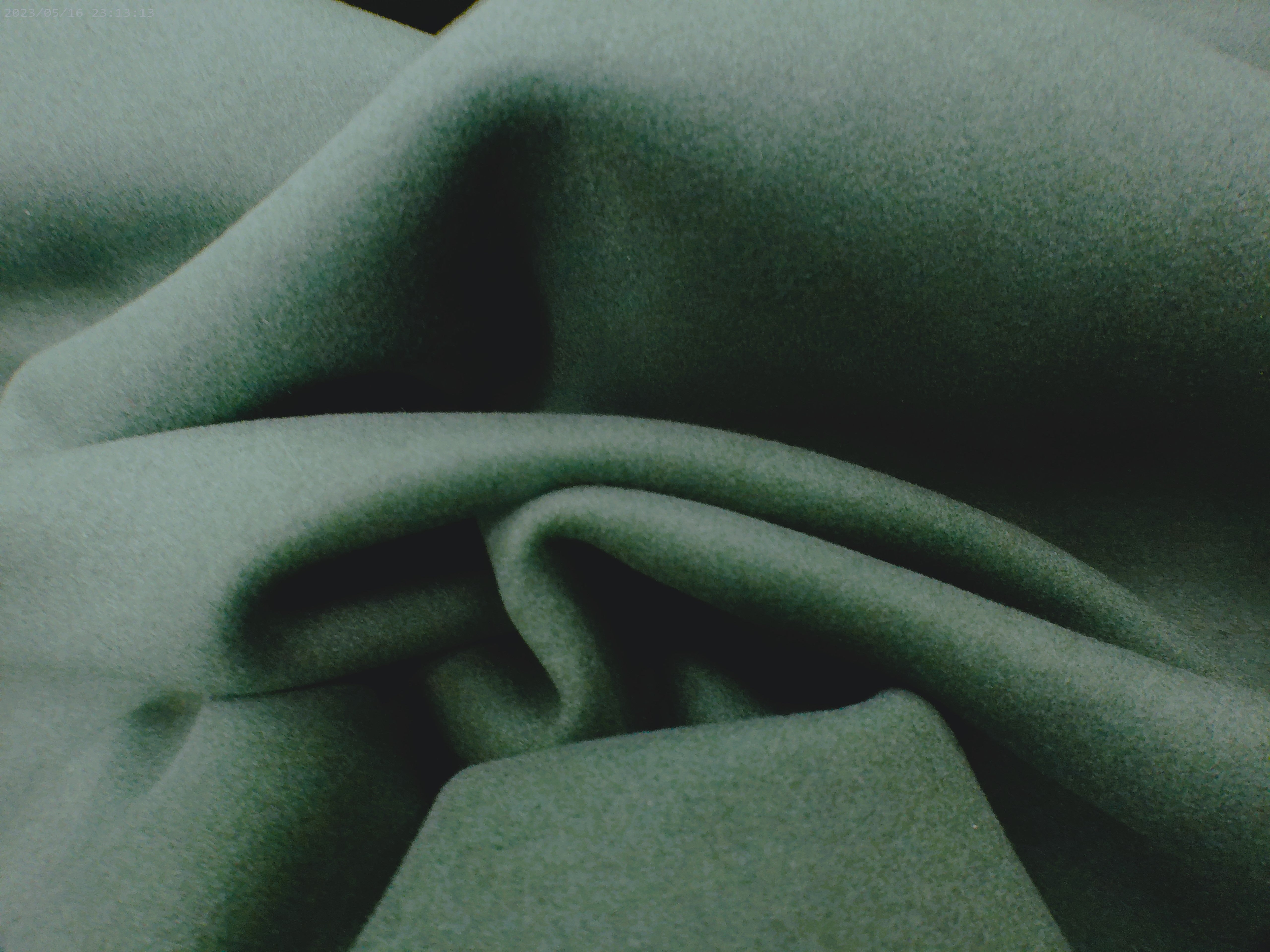 Green Plain Wool Cashmere Coating