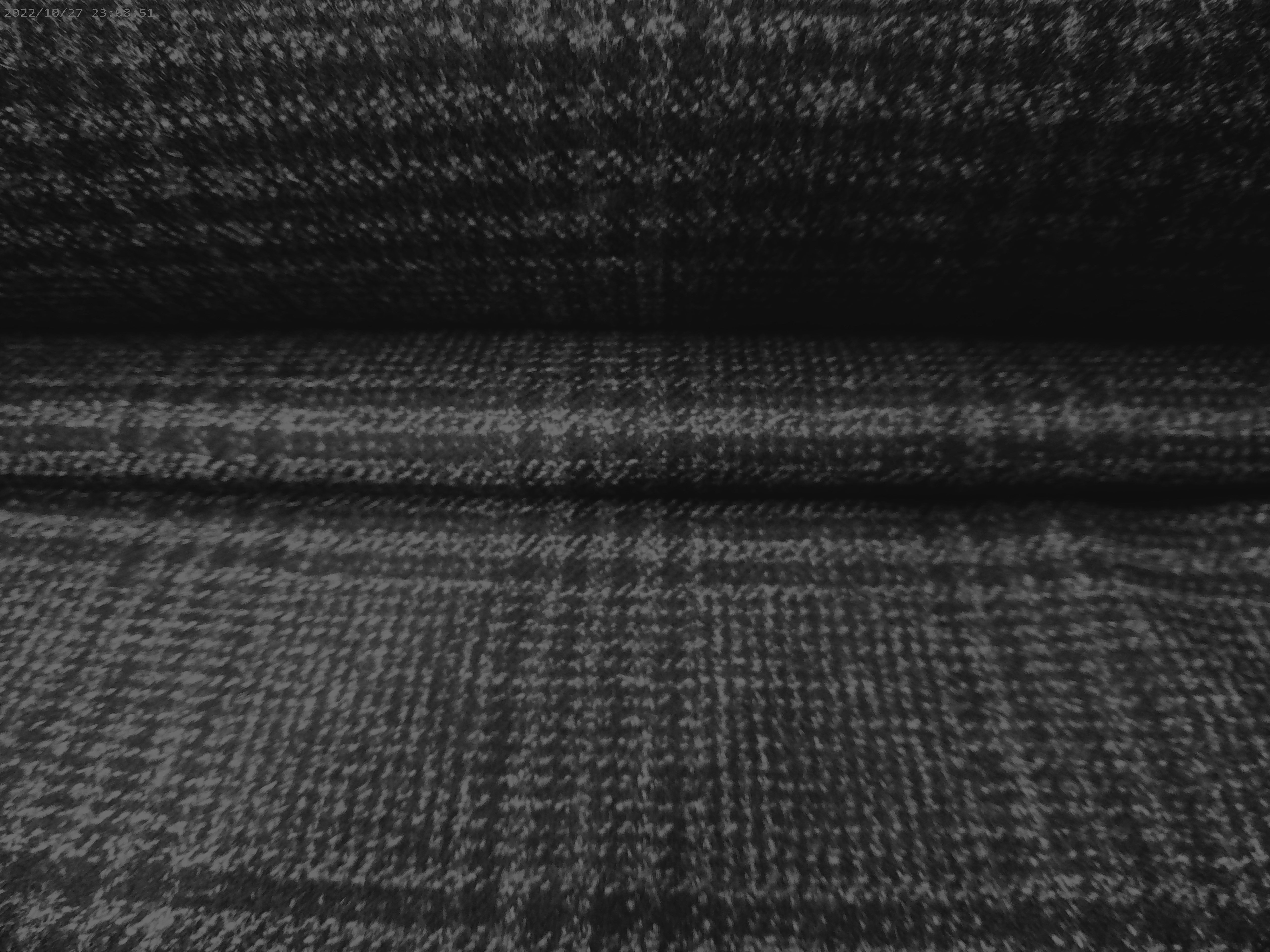 Grey Black Check Wool Blazer Coating