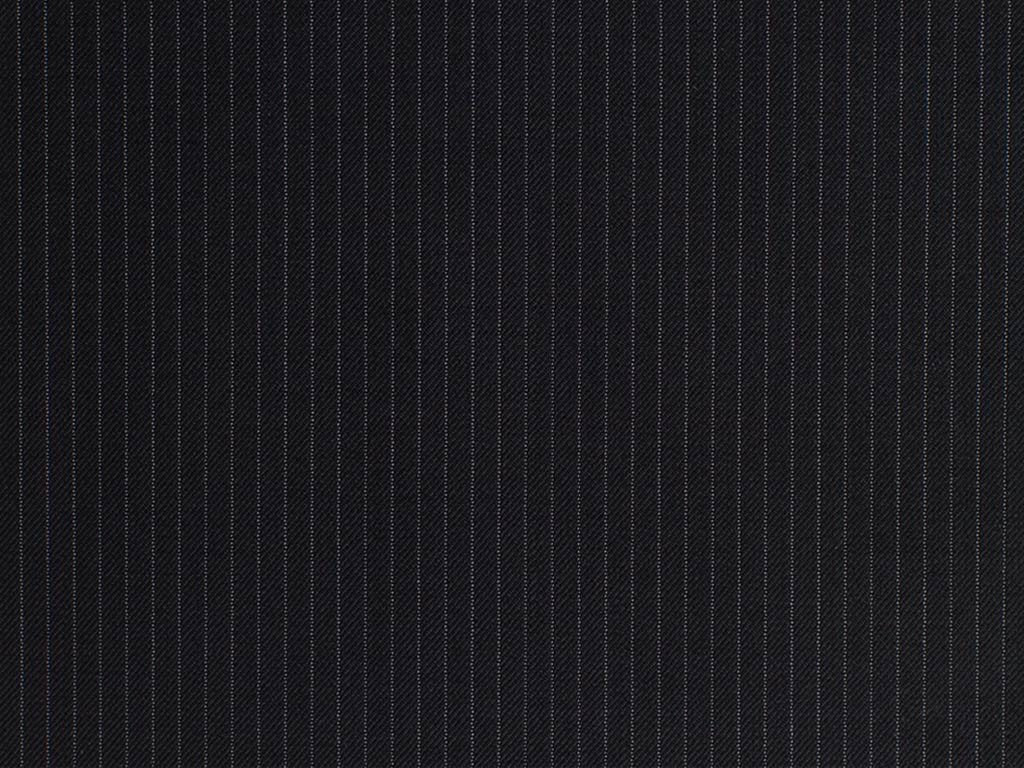 Grey Black Stripe Worsted Wool Suiting