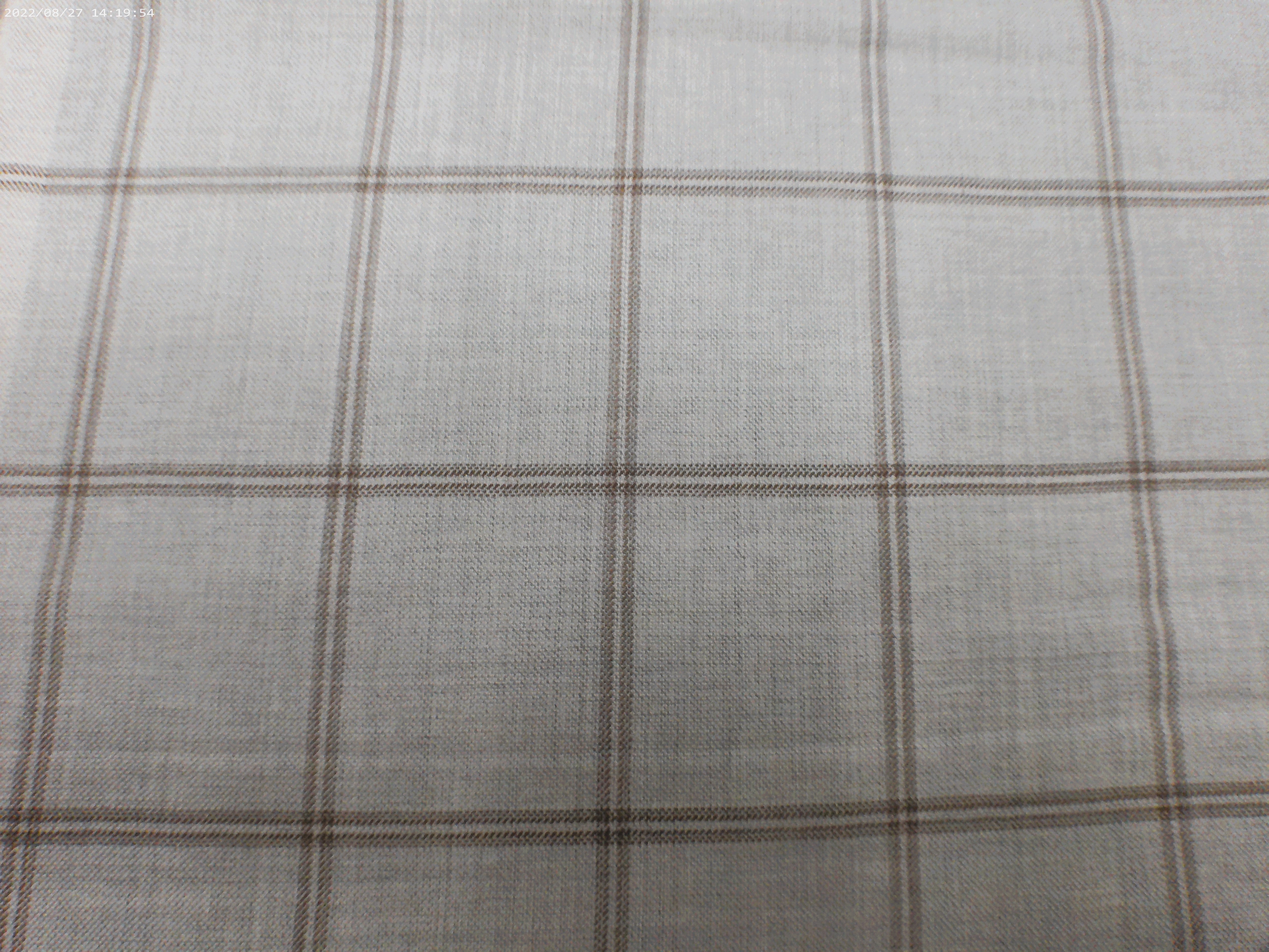 Grey Brown Chceck Worsted Wool Suiting