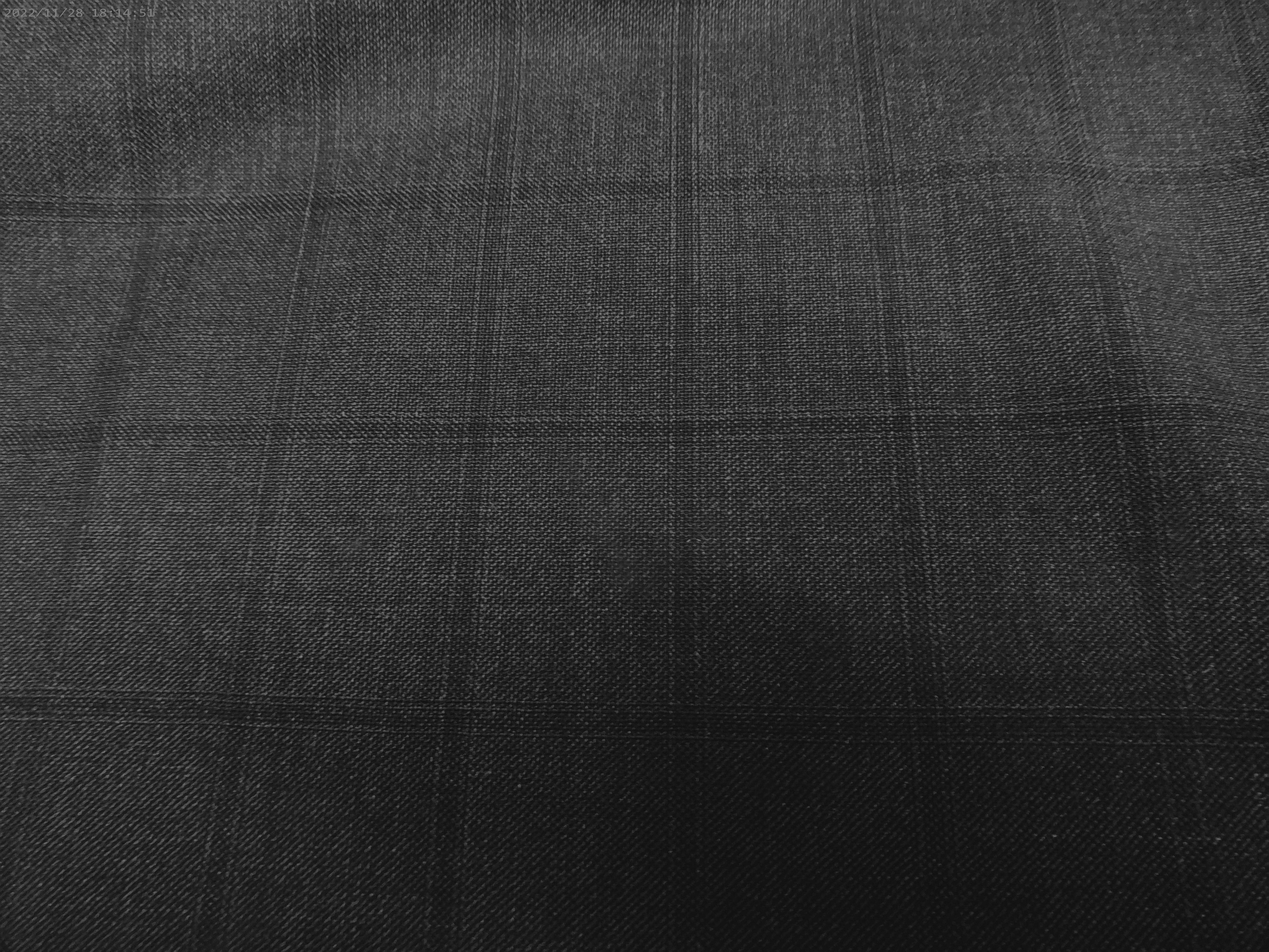 Grey Check Worsted Wool Suiting