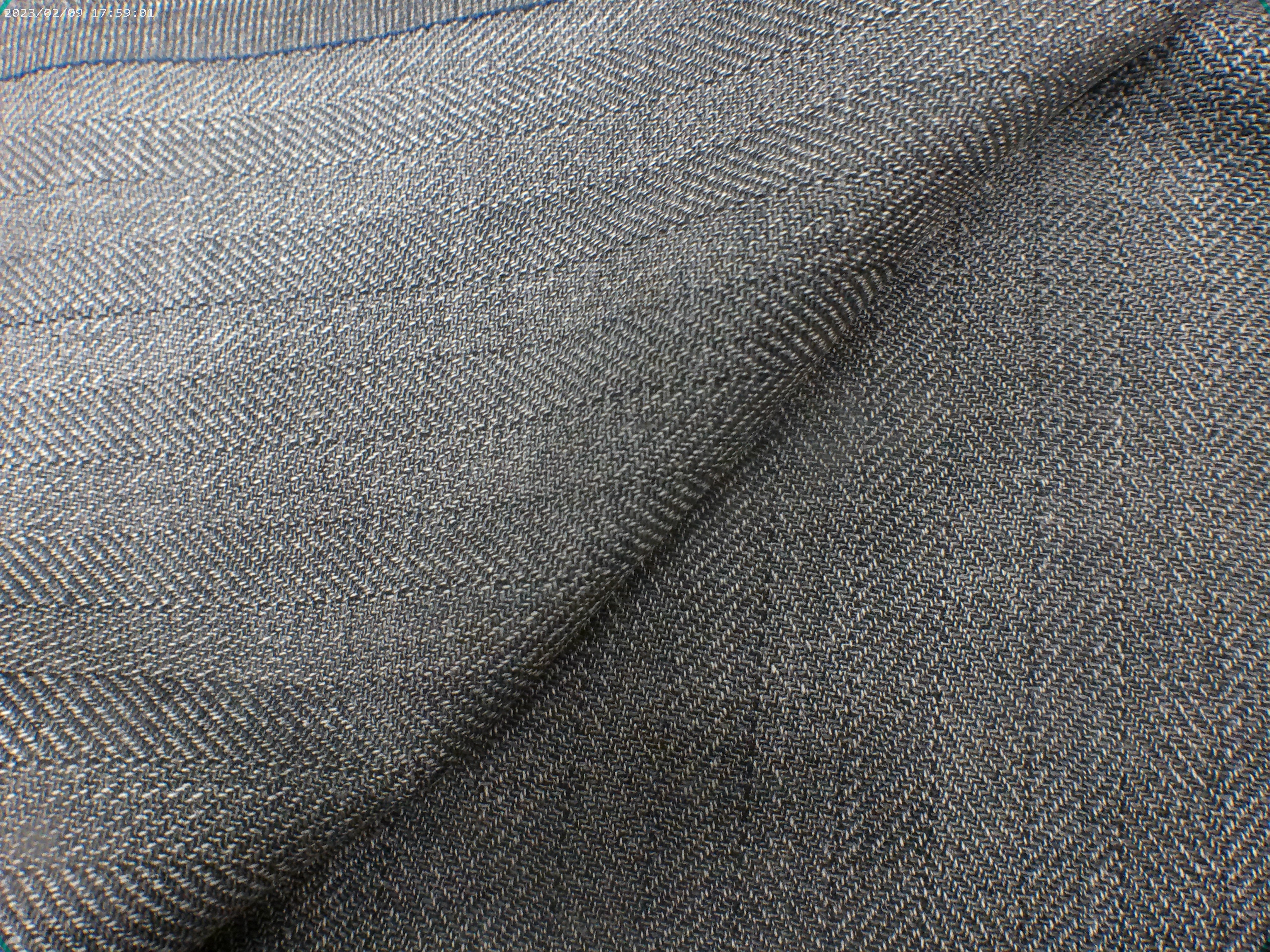 Grey Herringbone Silk Linen Wool Blazer Suiting