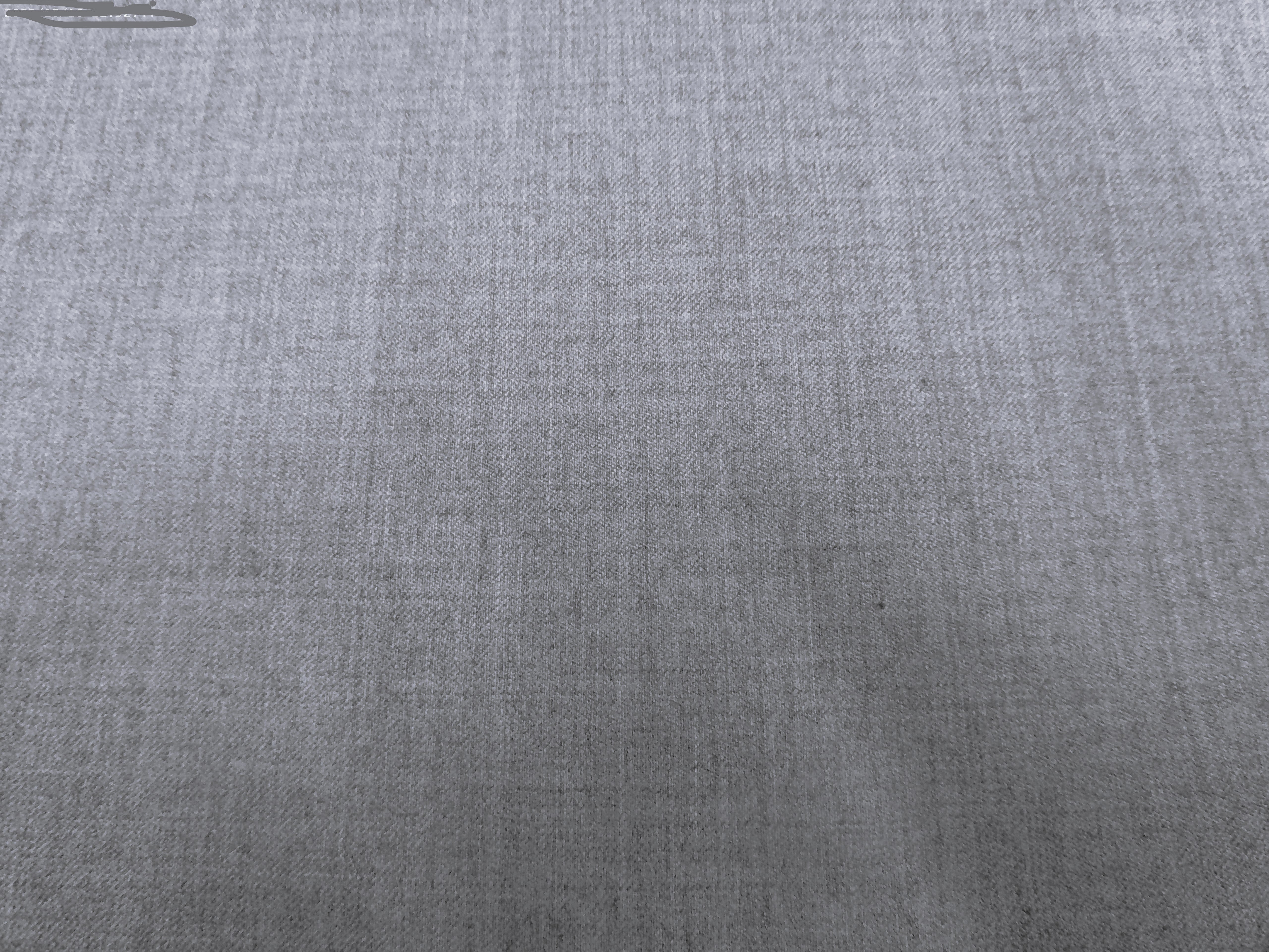 Grey Plain Worsted Wool Suiting