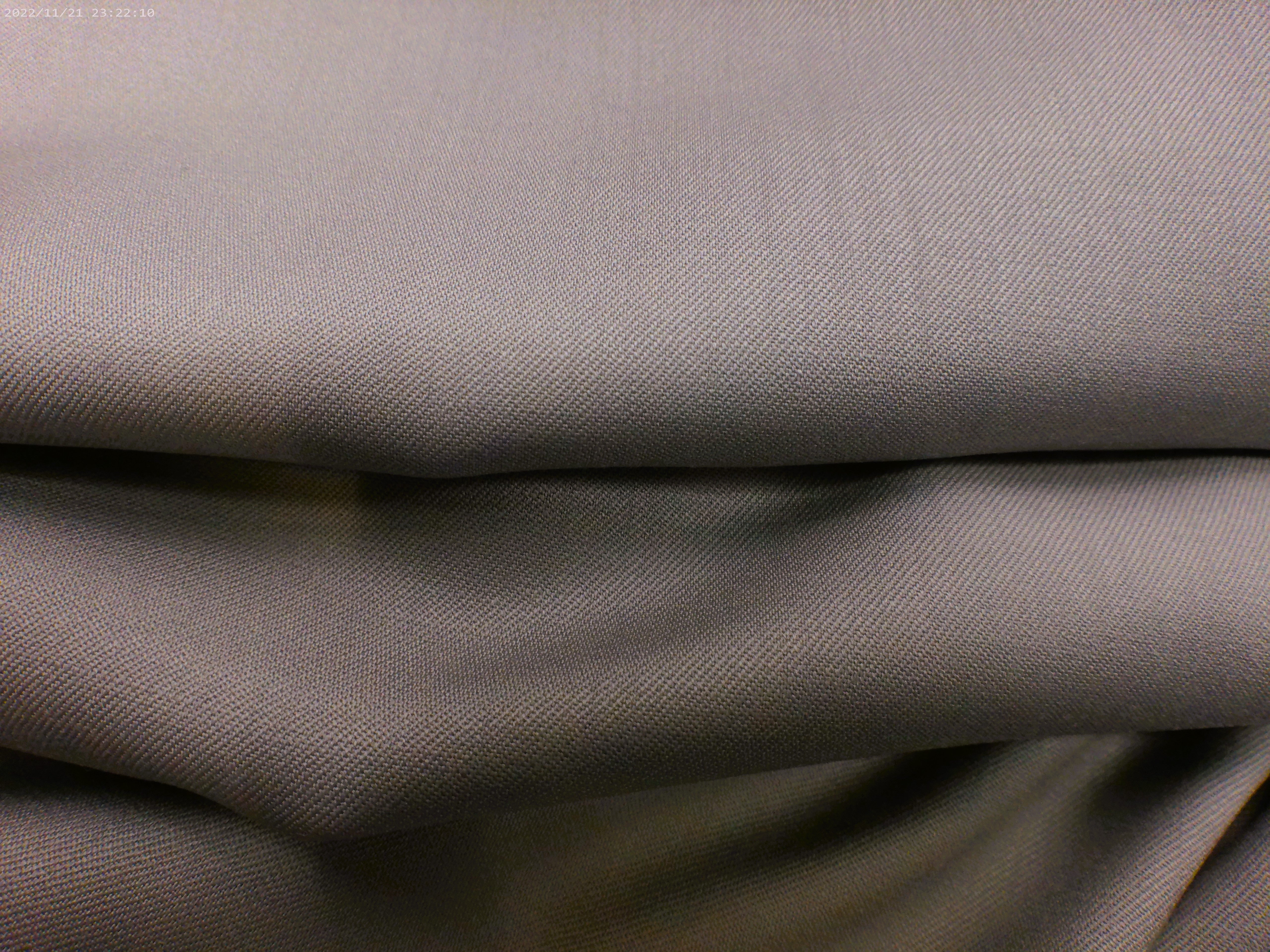 Grey Plain Worsted Wool Suiting