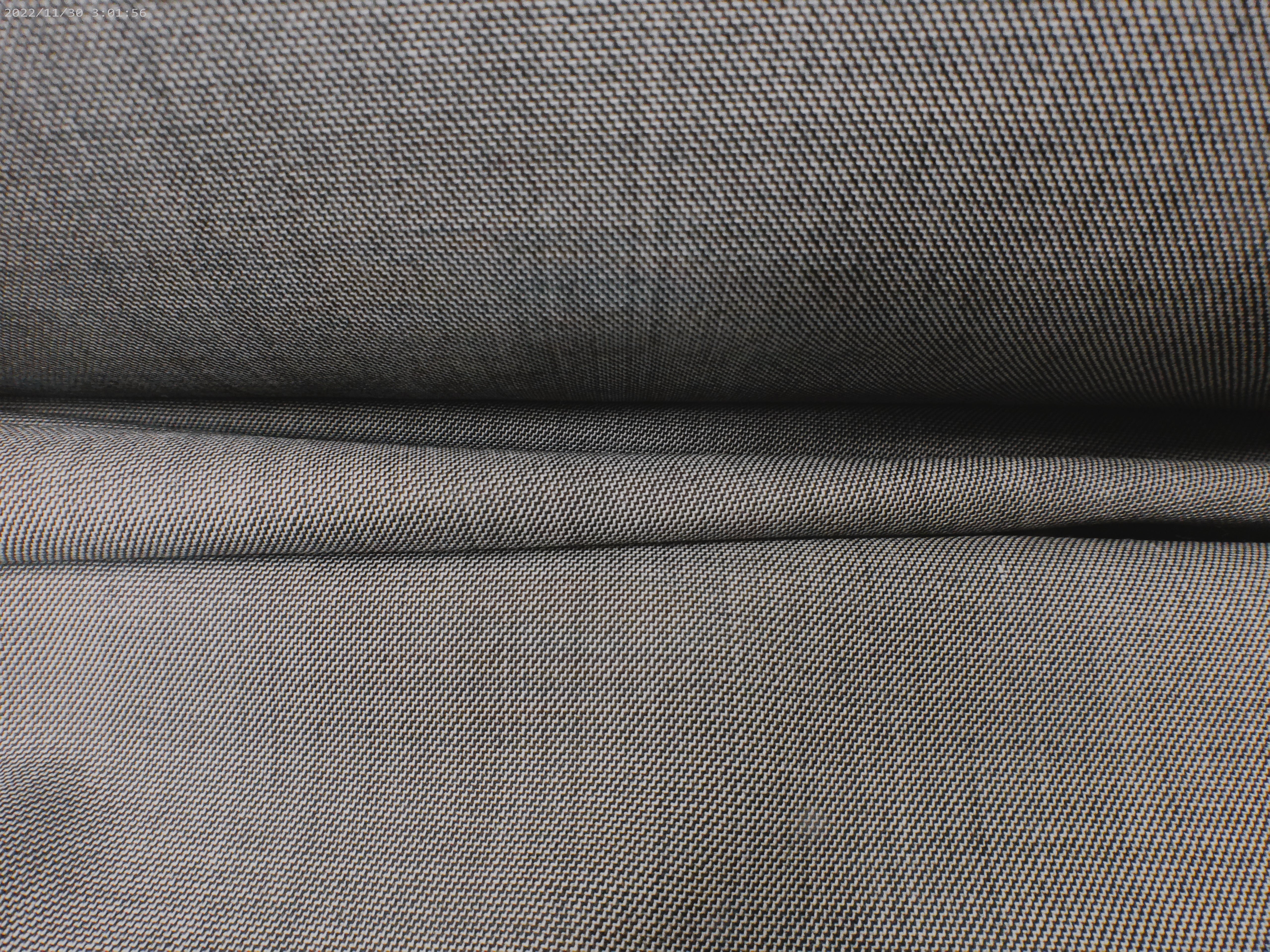 Grey Plain Worsted Wool Suiting