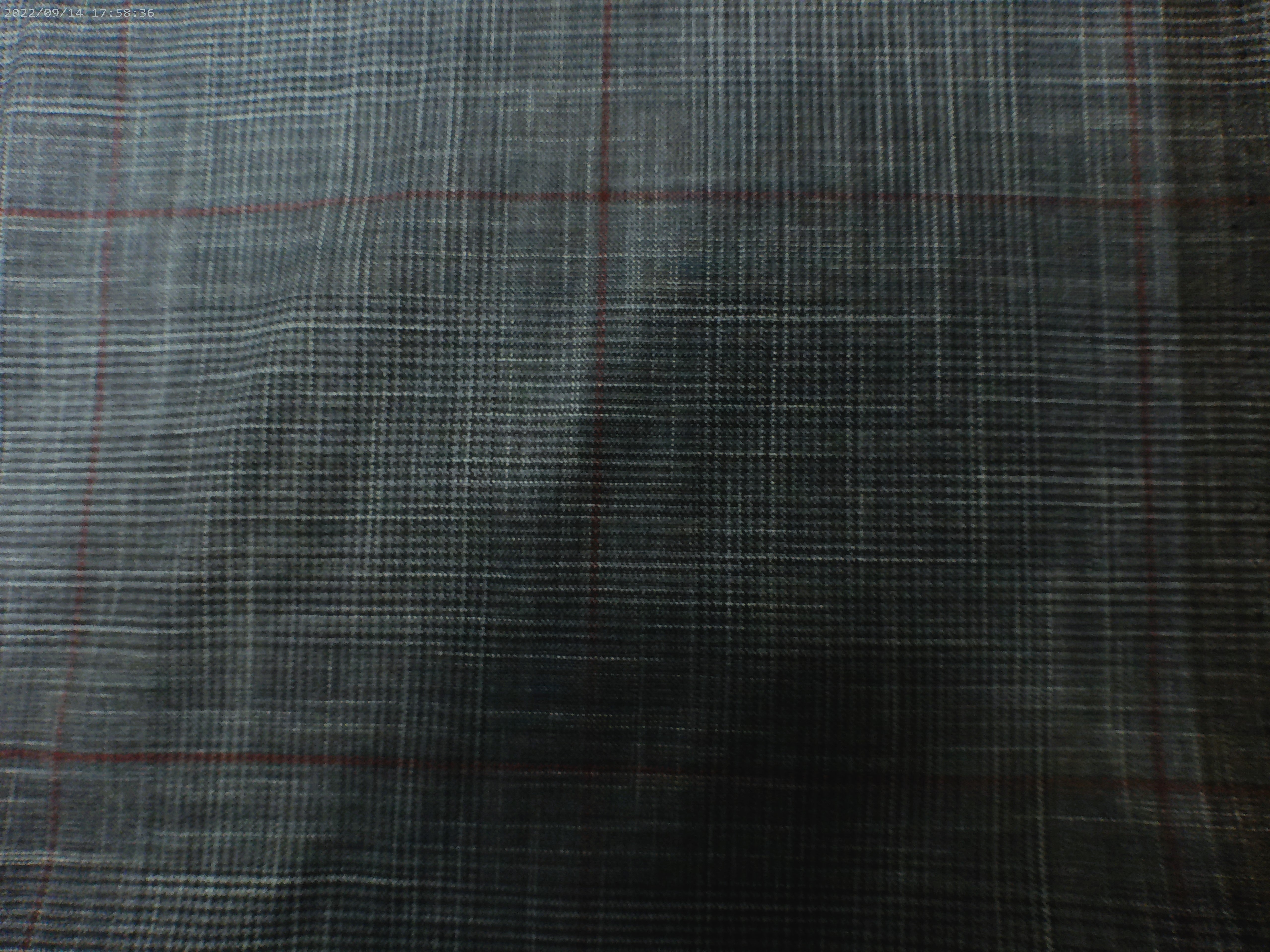 Grey Red Check Silk Linen Wool Suiting