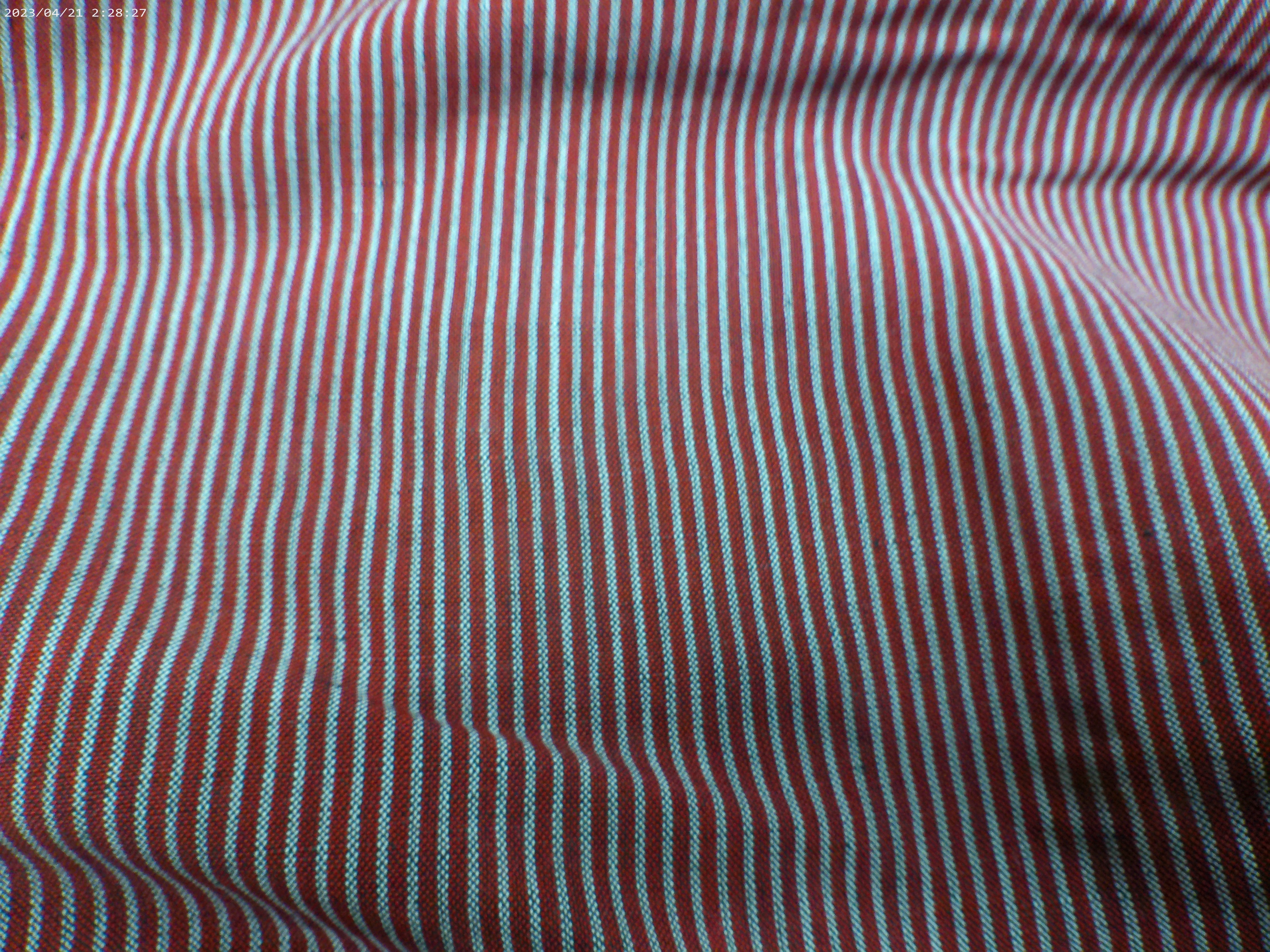 Grey Red Stripe Linen Wool Suiting