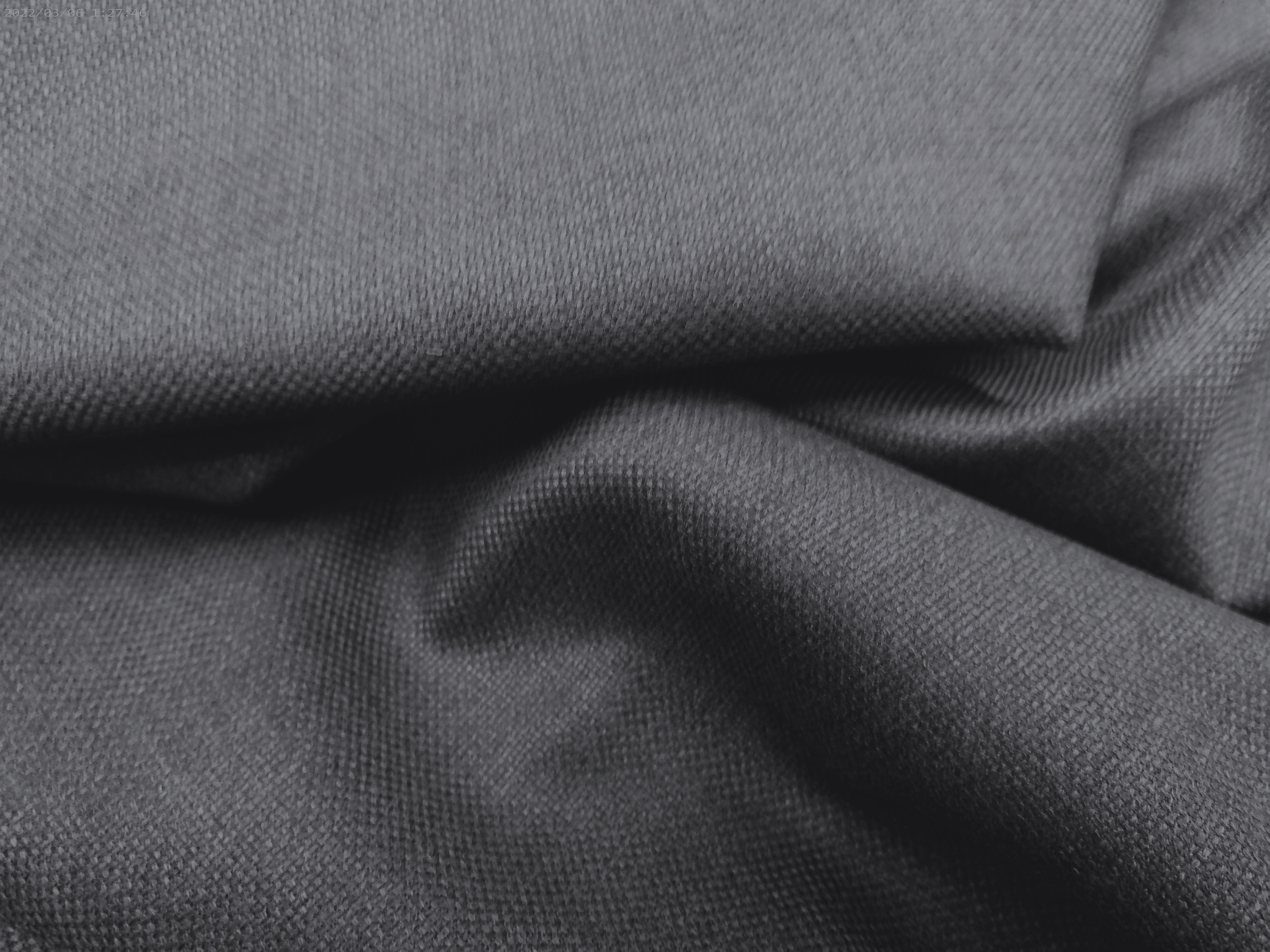 Grey Sharkskin Silk Linen Wool Suiting