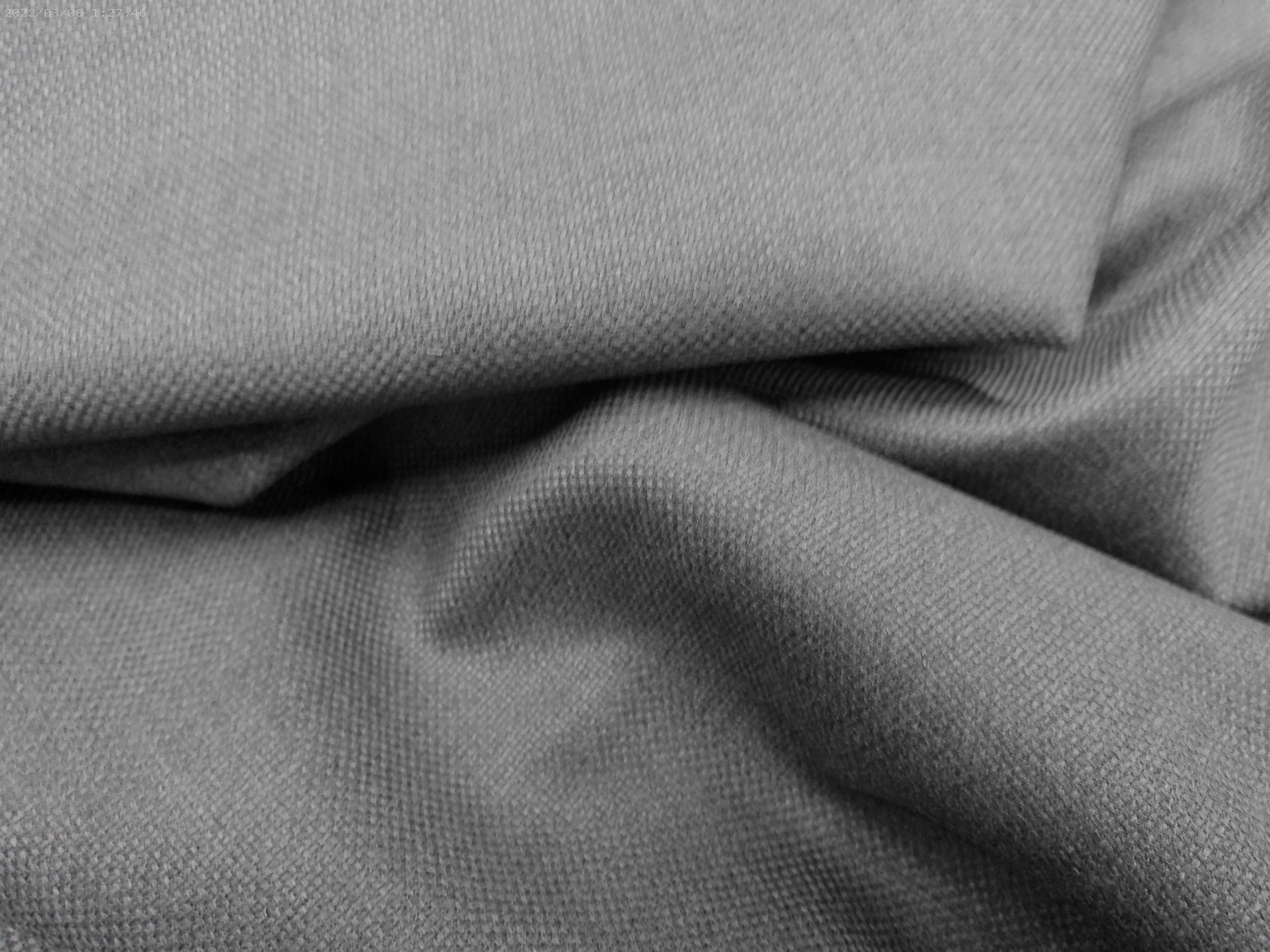 Grey Sharkskin Worsted Wool Suiting