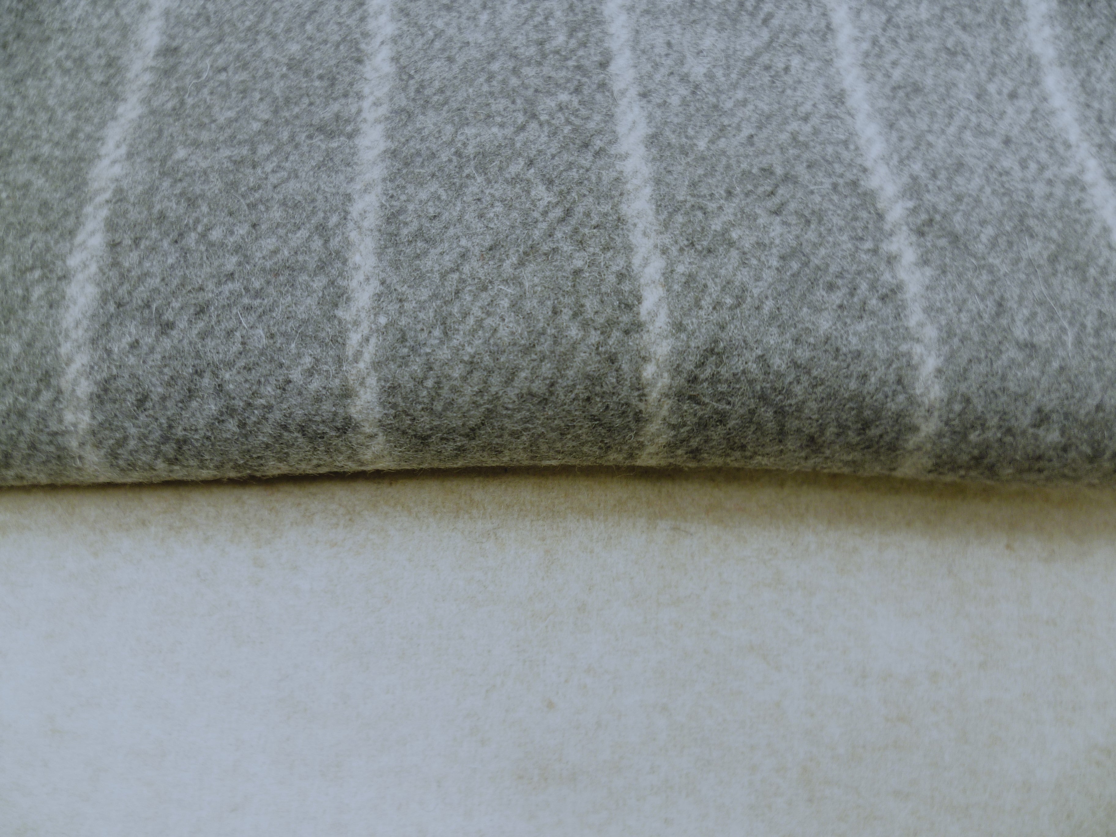 Grey White Cashmere Wool Coating