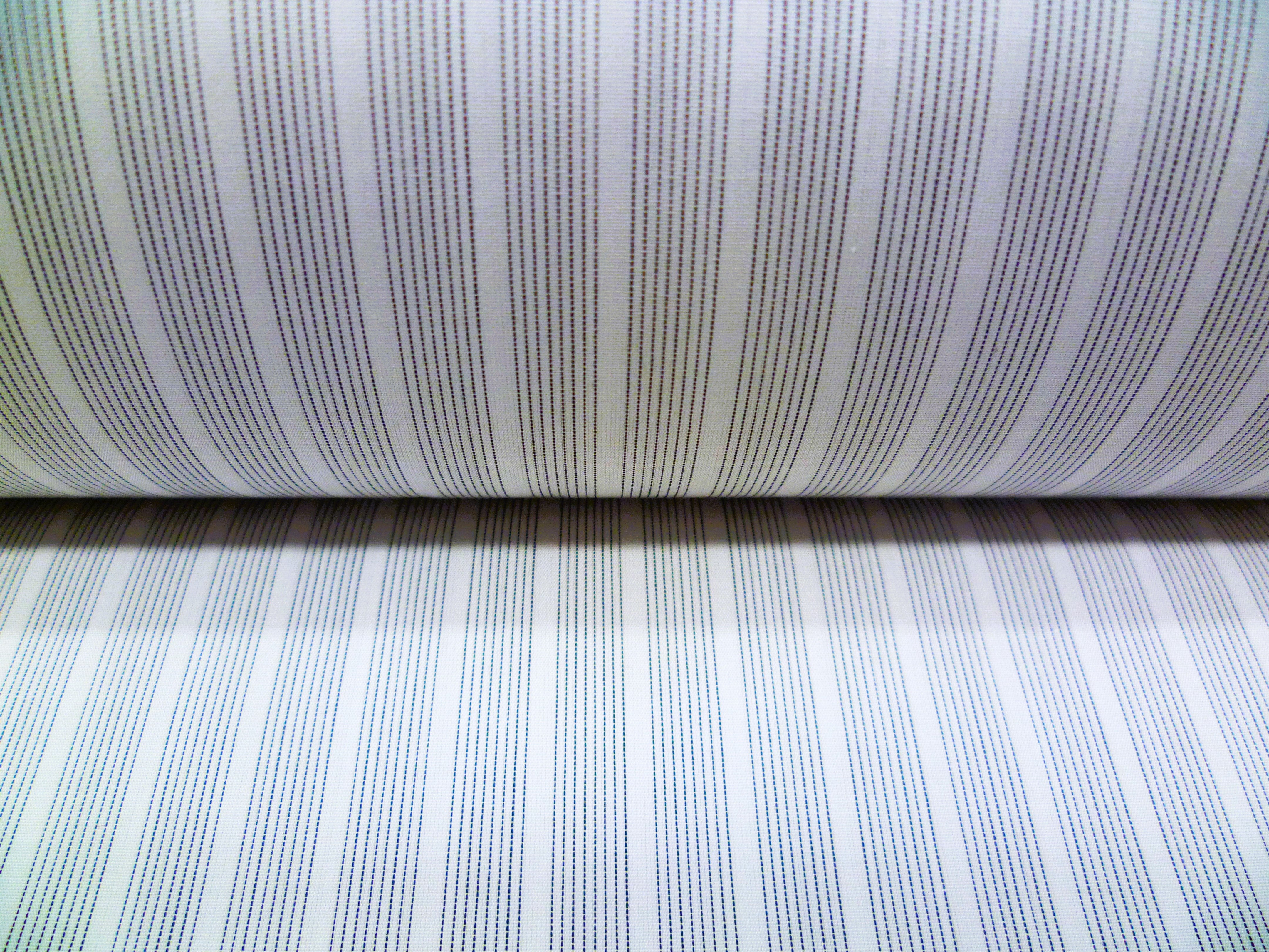 Grey White Stripe Egyptian Cotton Shirting