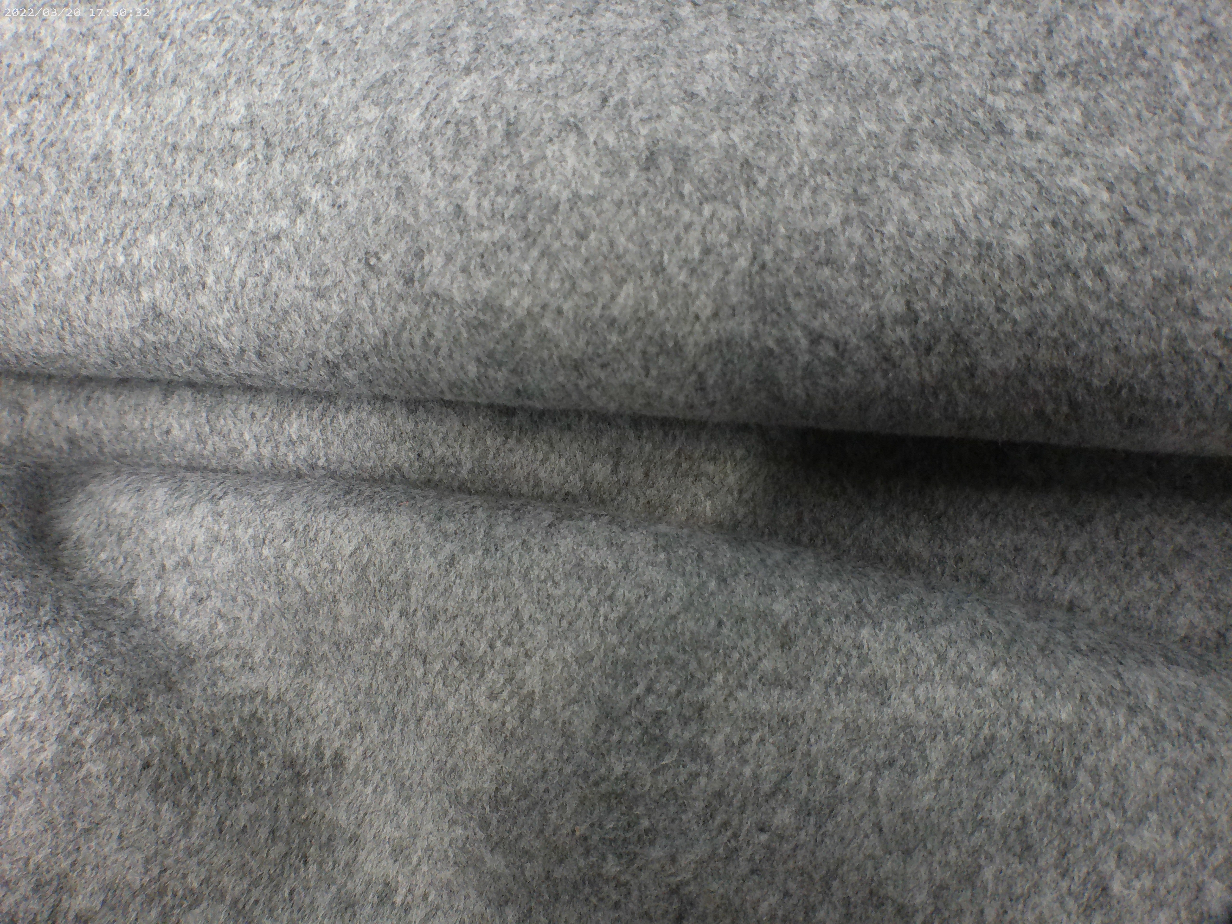 Grey Plain Wool Cashmere Coating