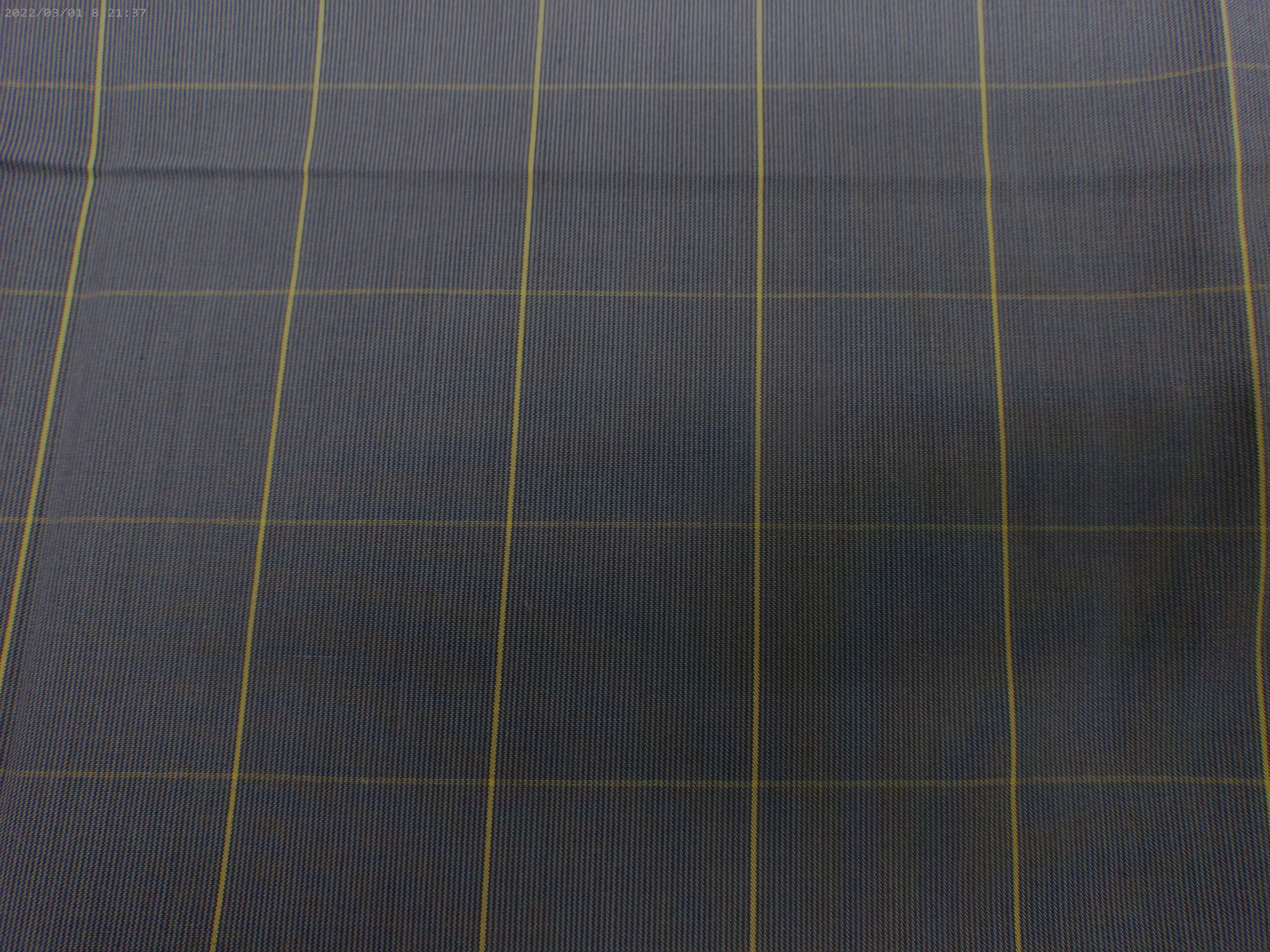 Grey Yellow Check Egyptian Cotton Shirting