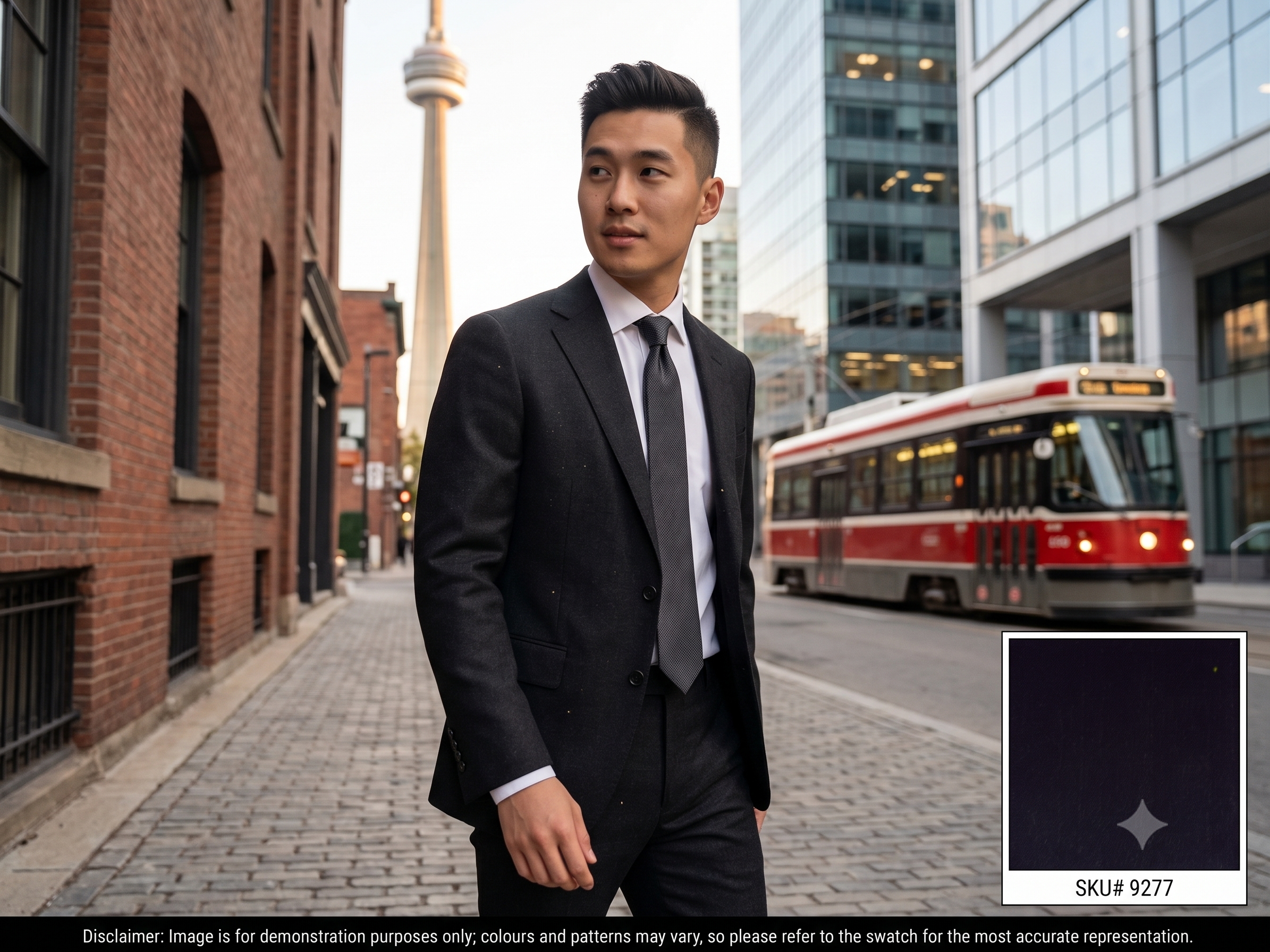 Man with Black Plain Wool Cashmere Blazer Suiting