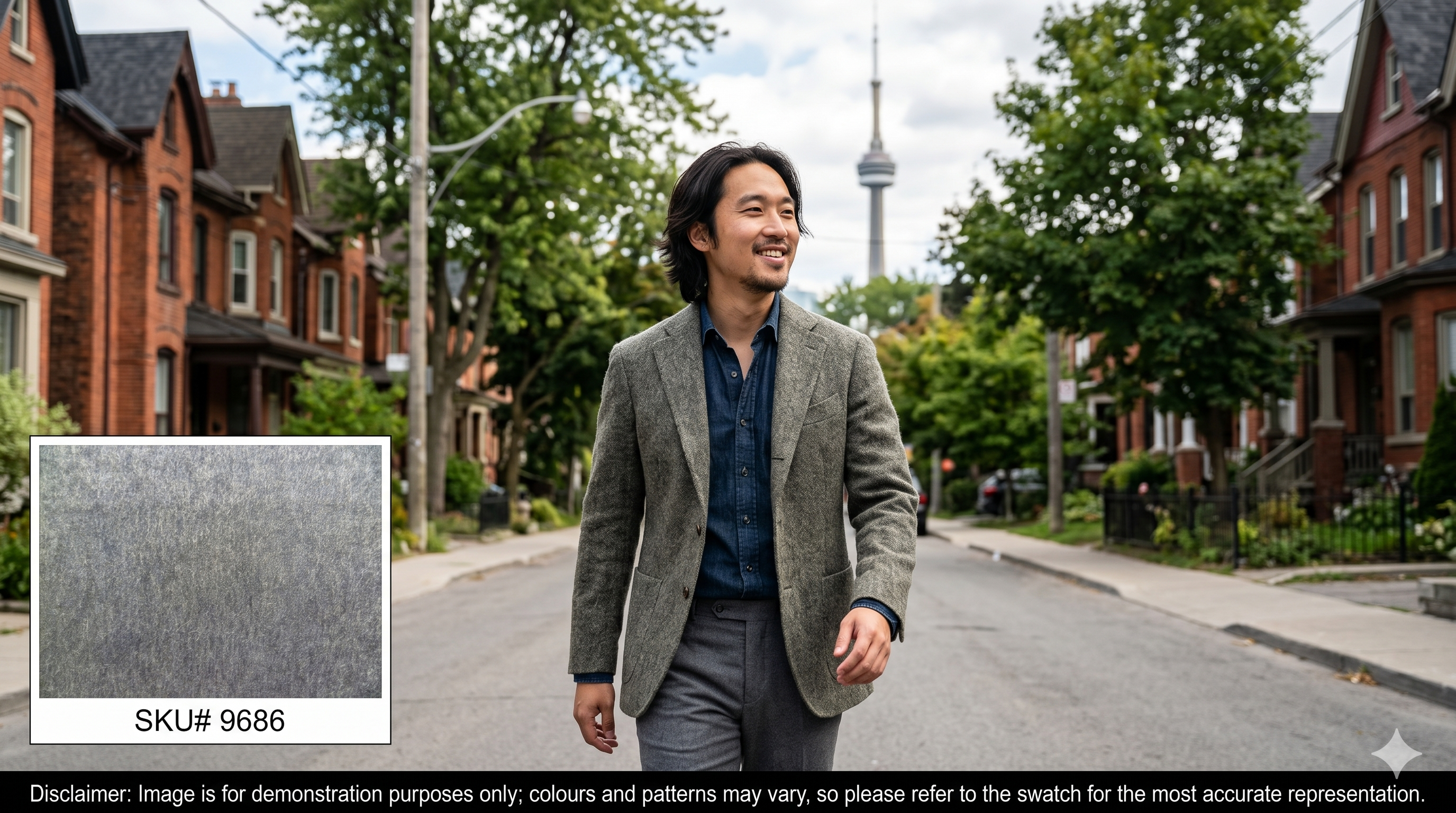 Man wit hCharcoal Grey Plain Cashmere Blazer