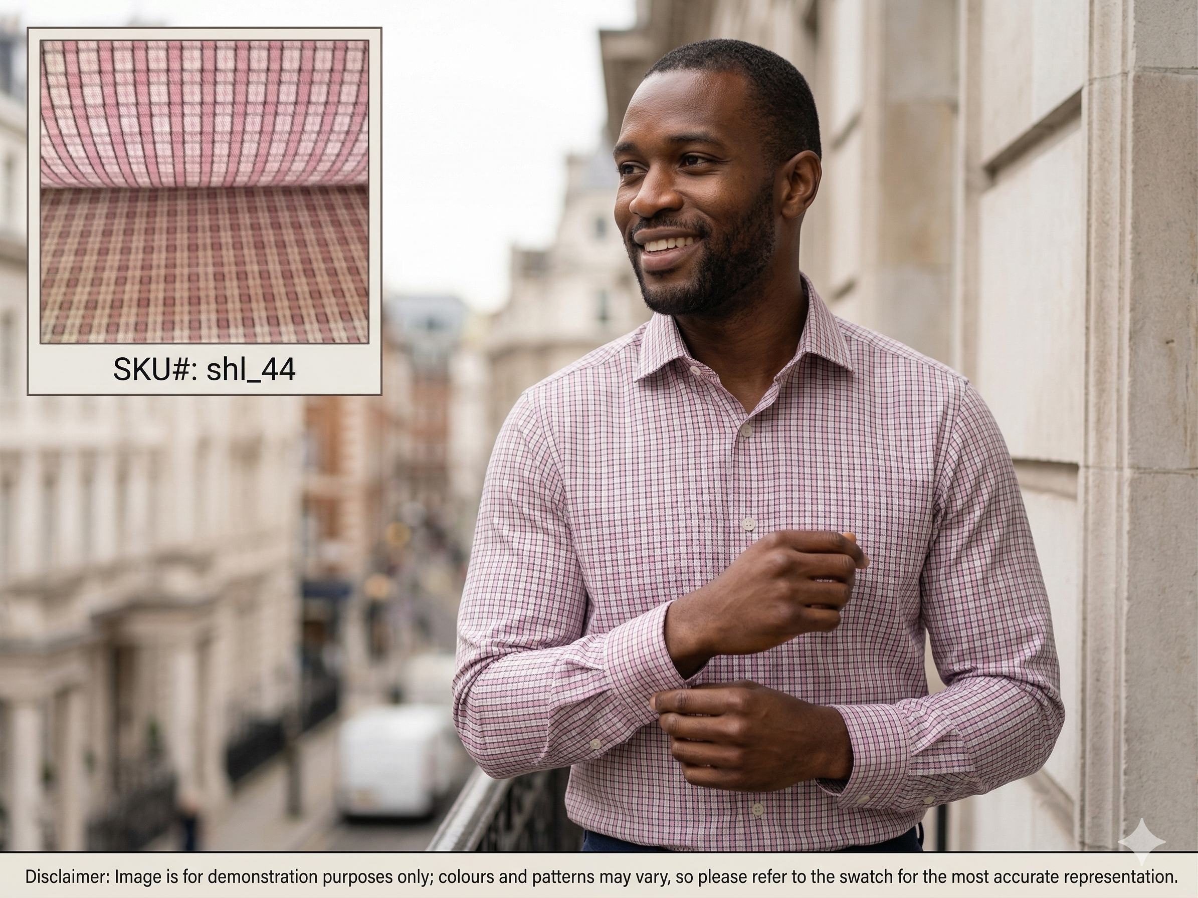 Man with Multicolour Check Cotton Dresses Shirting