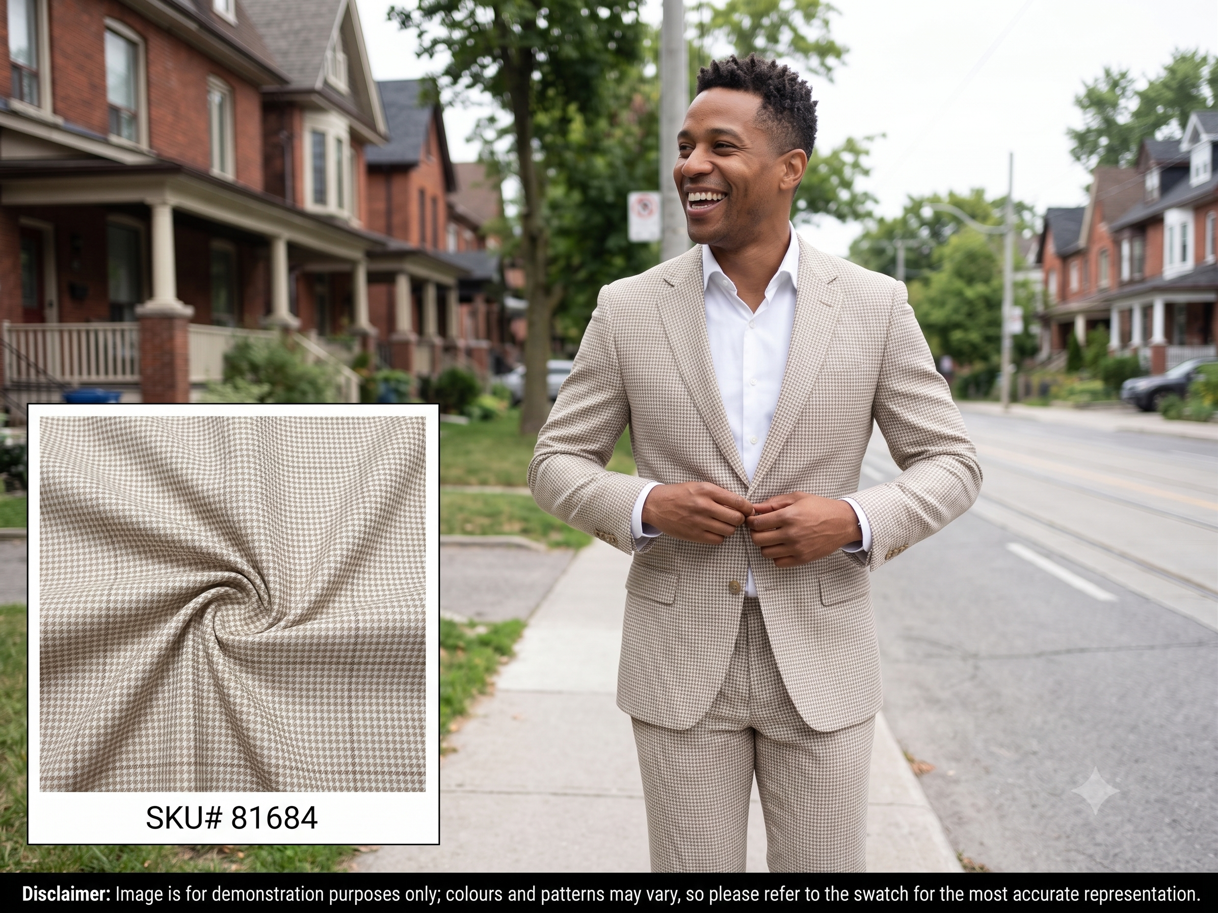 Man with Multicolour Check Silk Wool Blazer Suiting