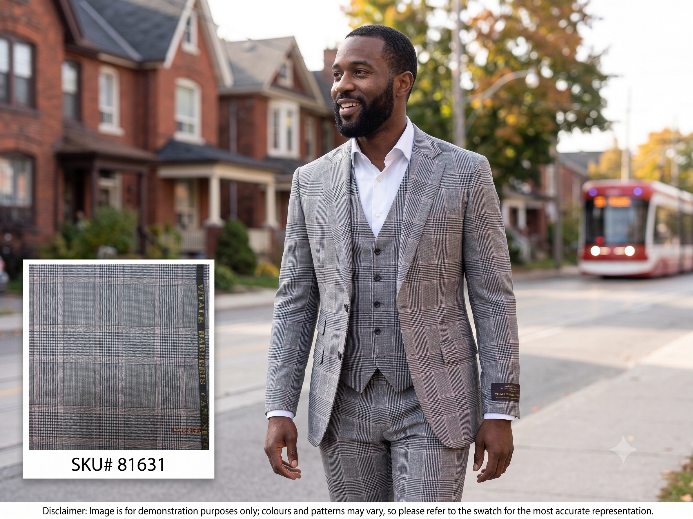 Man with Multicolour Check Wool Blazer Suiting