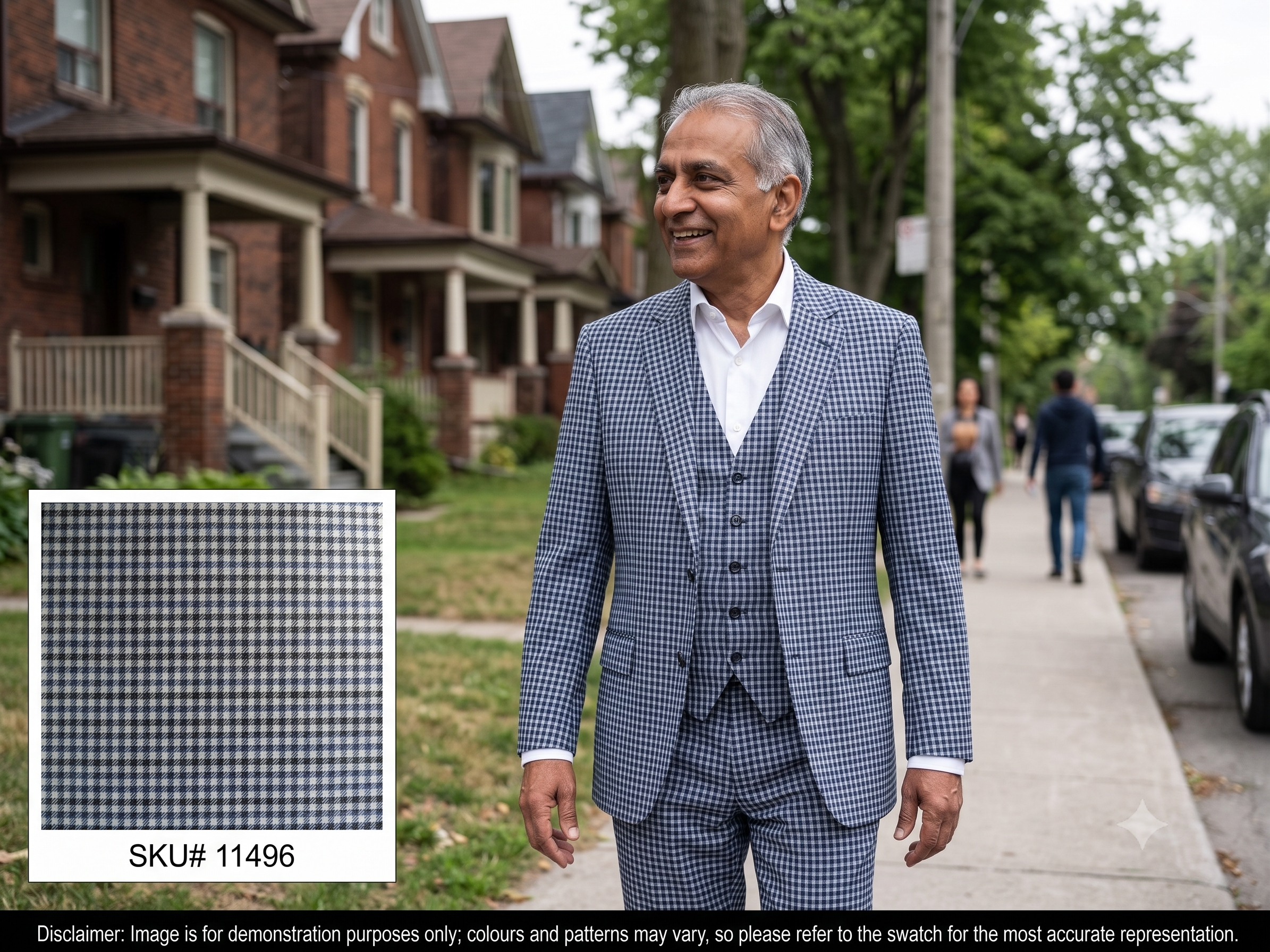 Man with Multicolour Check Wool Blazer Suiting