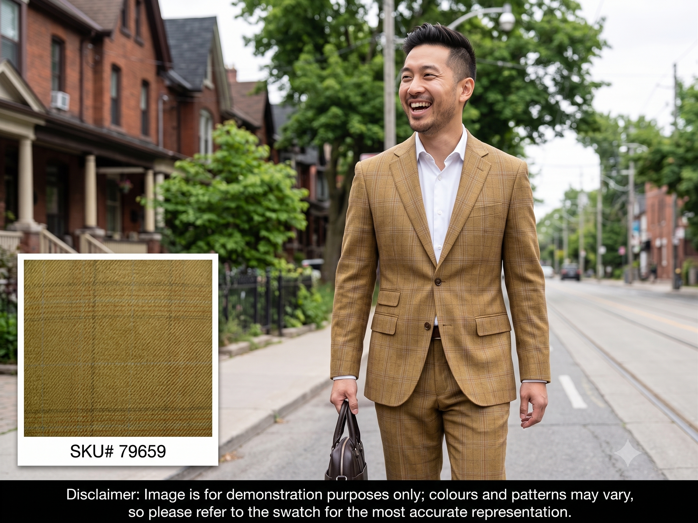 Man with Multicolour Check Worsted Wool Blazer Suiting