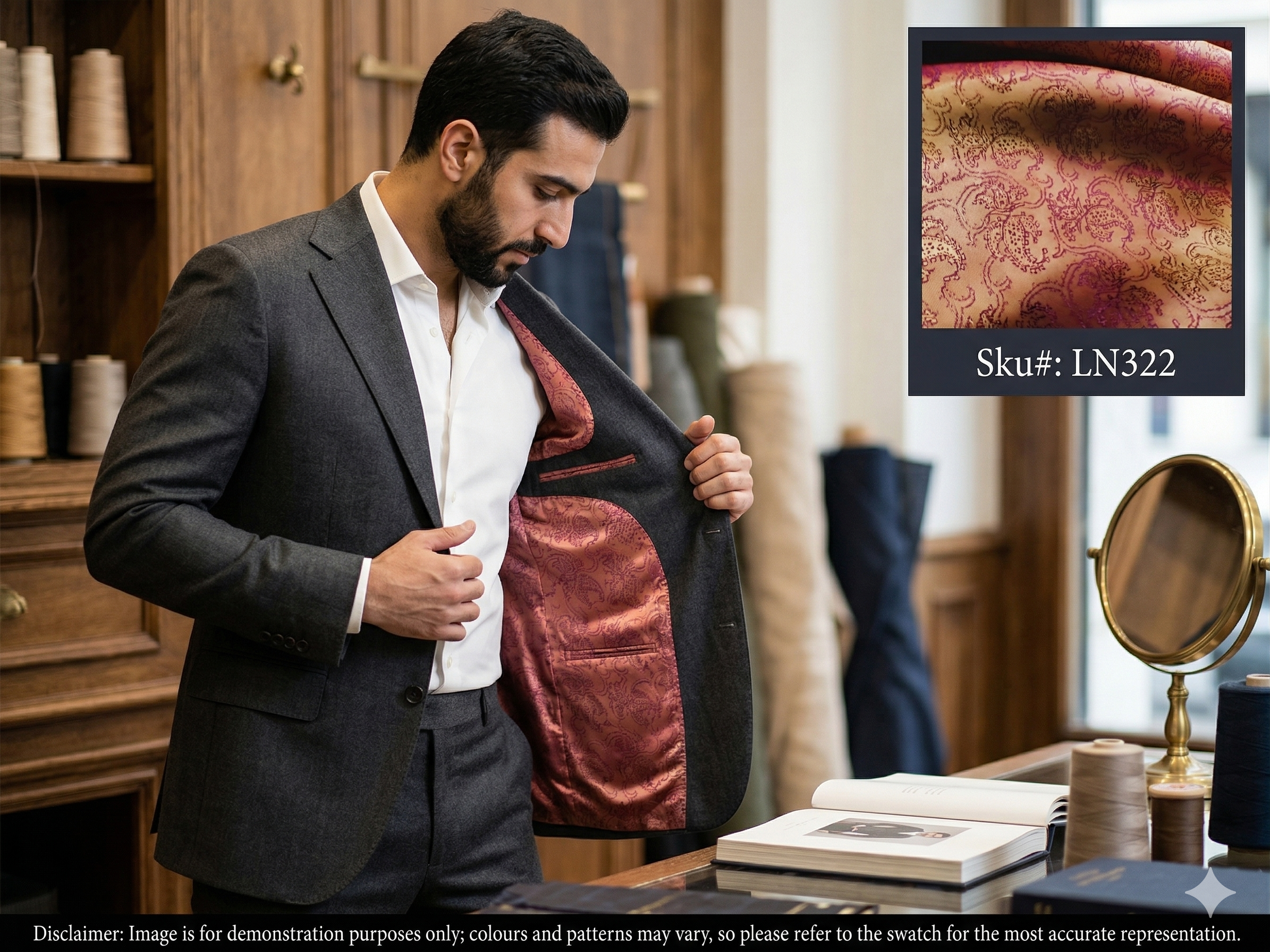 Man with Multicolour Paisley Silk Bemberg Accesories