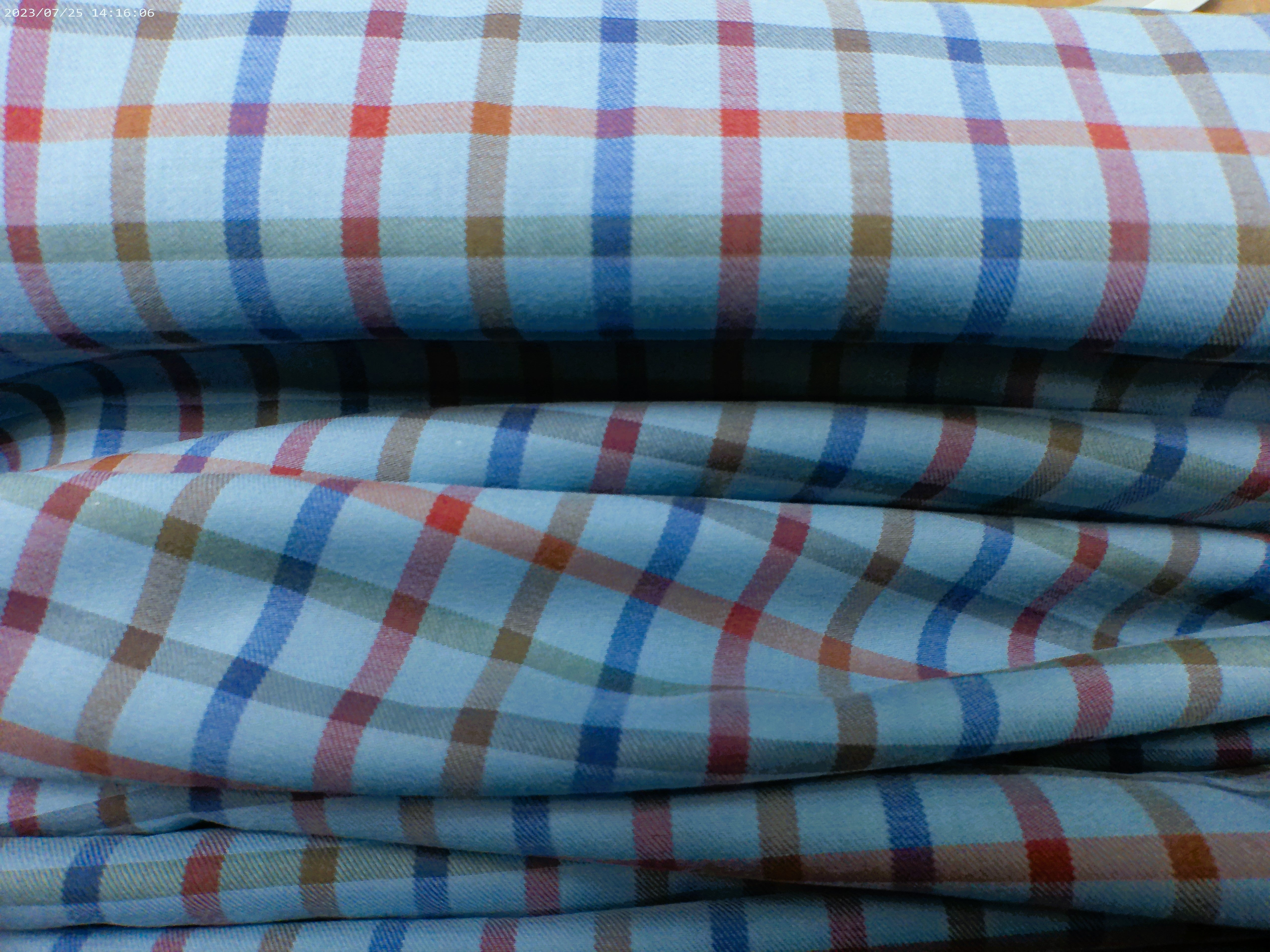 Multicolour Check Egyptian Cotton Shirting