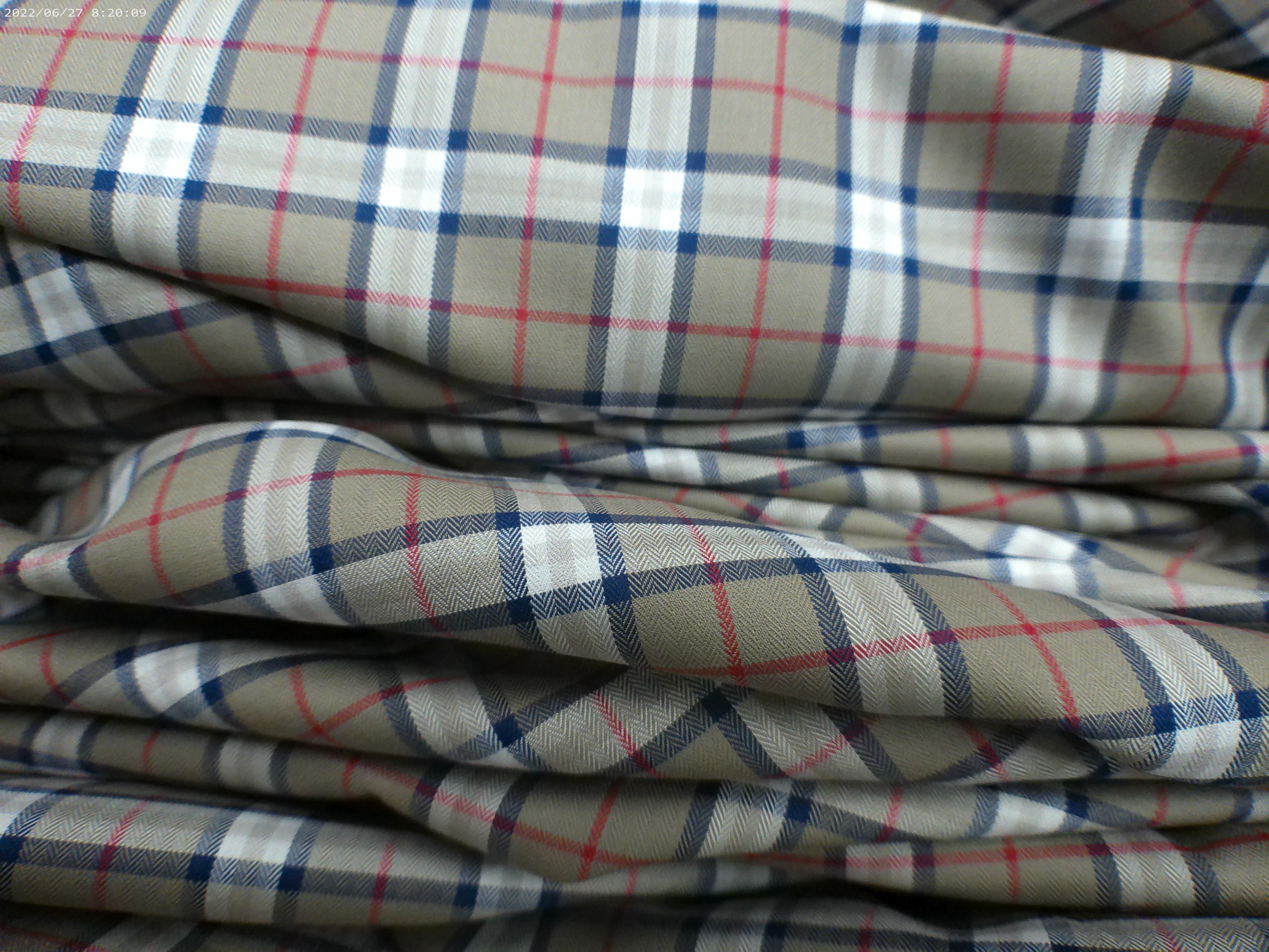 Multicolour Check Egyptian Cotton Shirting