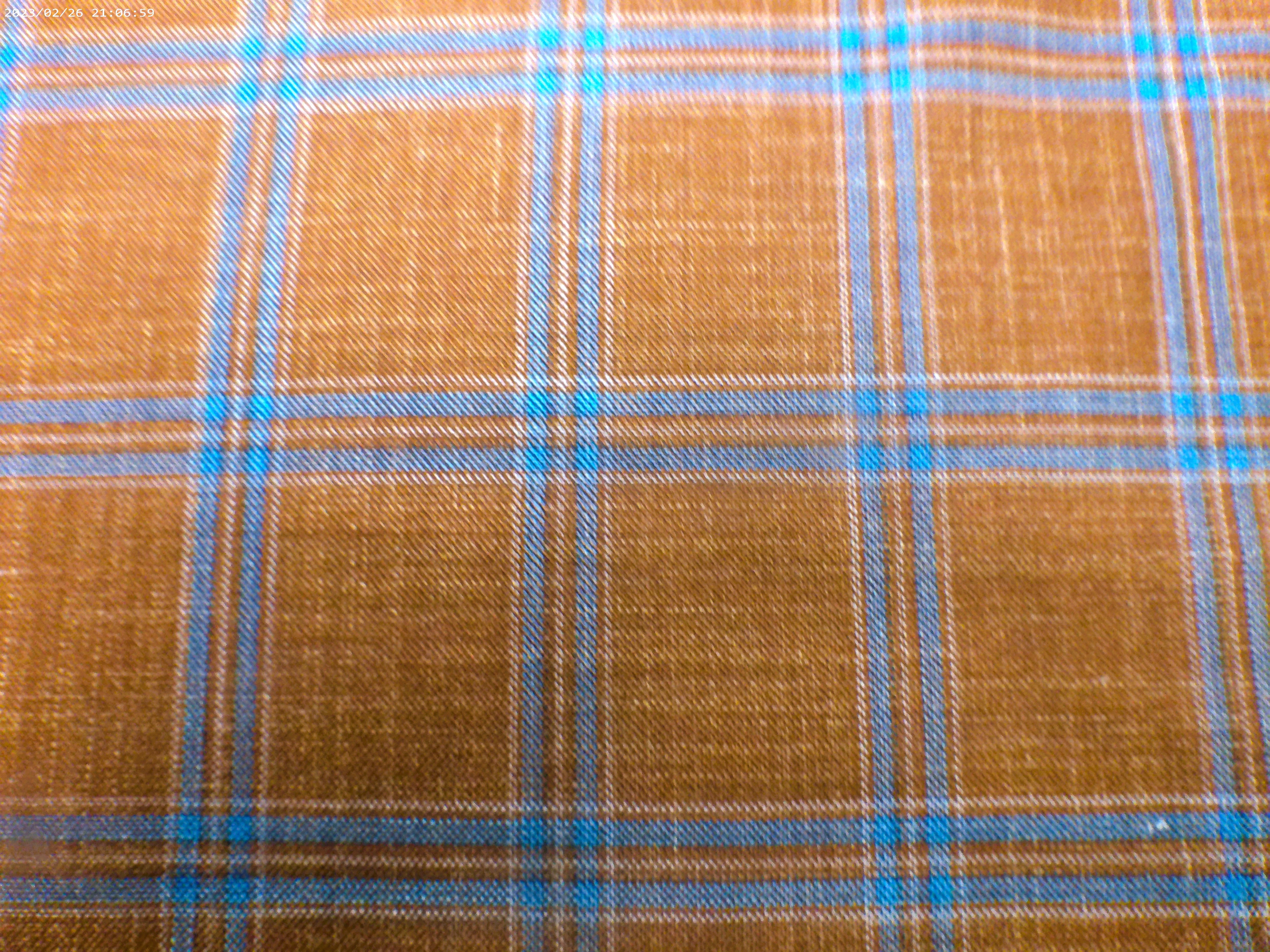 Multicolour Check Silk Linen Wool Blazer Suiting