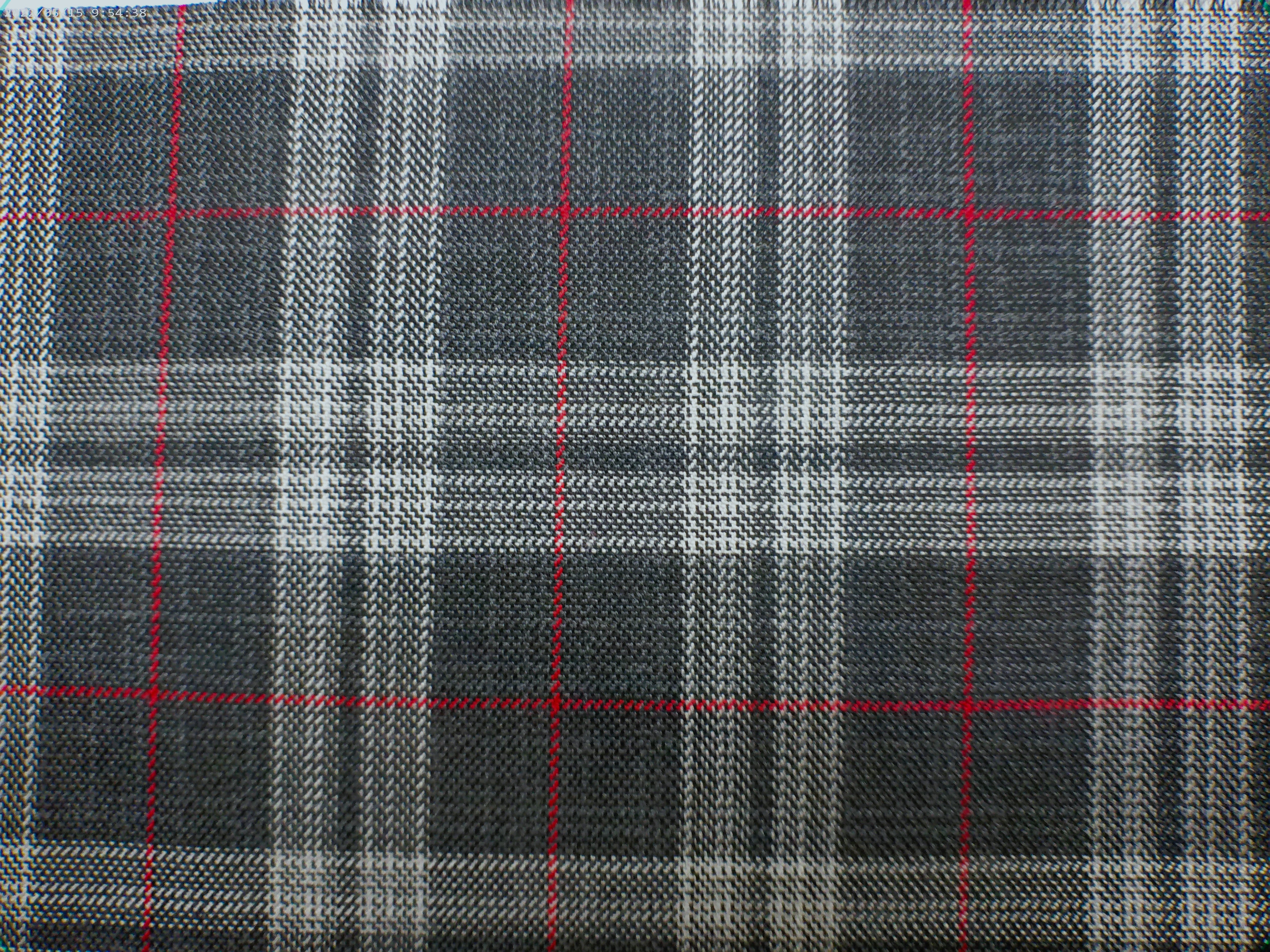 Multicolour Check Silk Linen Wool Suiting