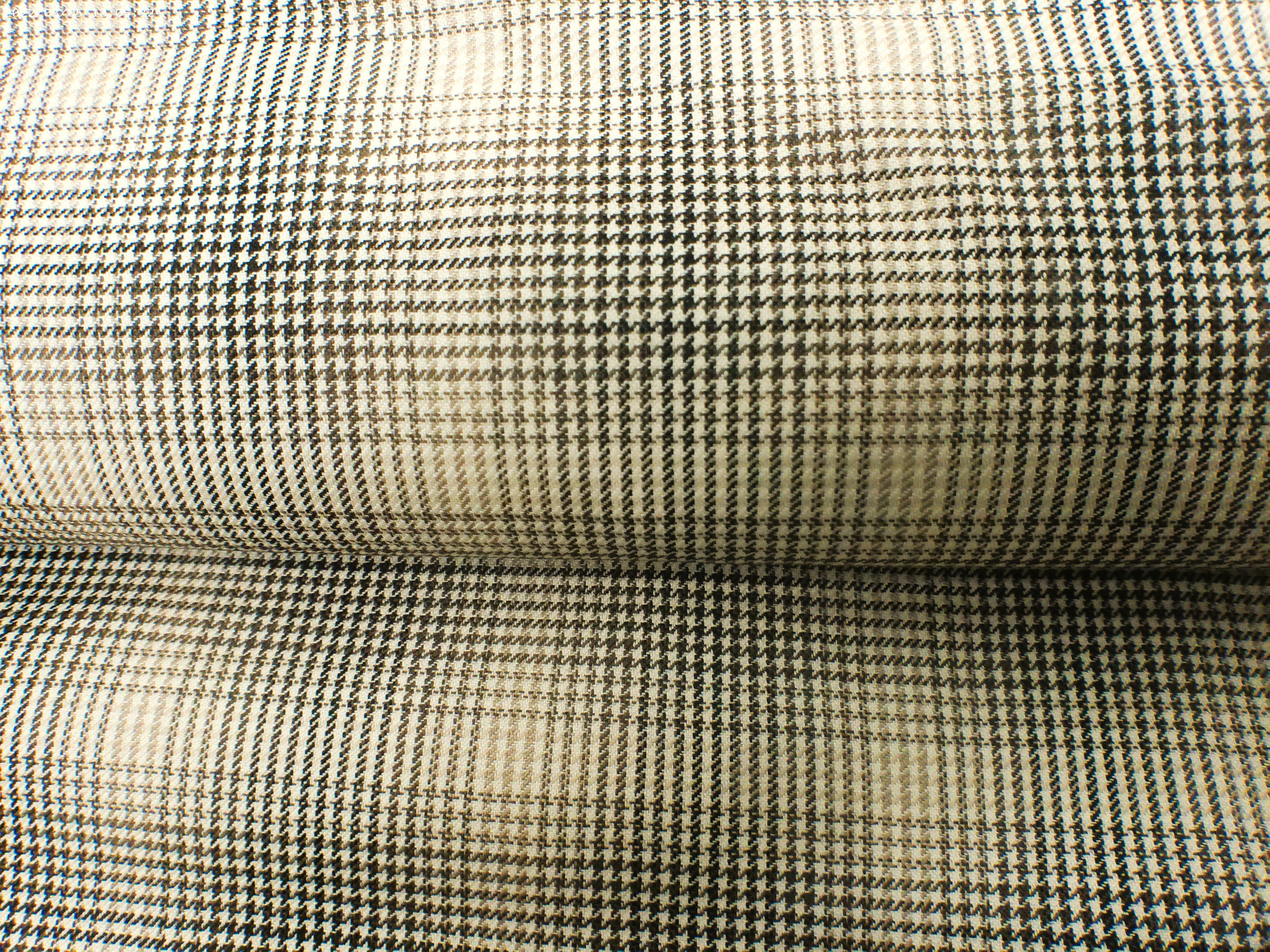 Multicolour Check Silk Wool Suiting