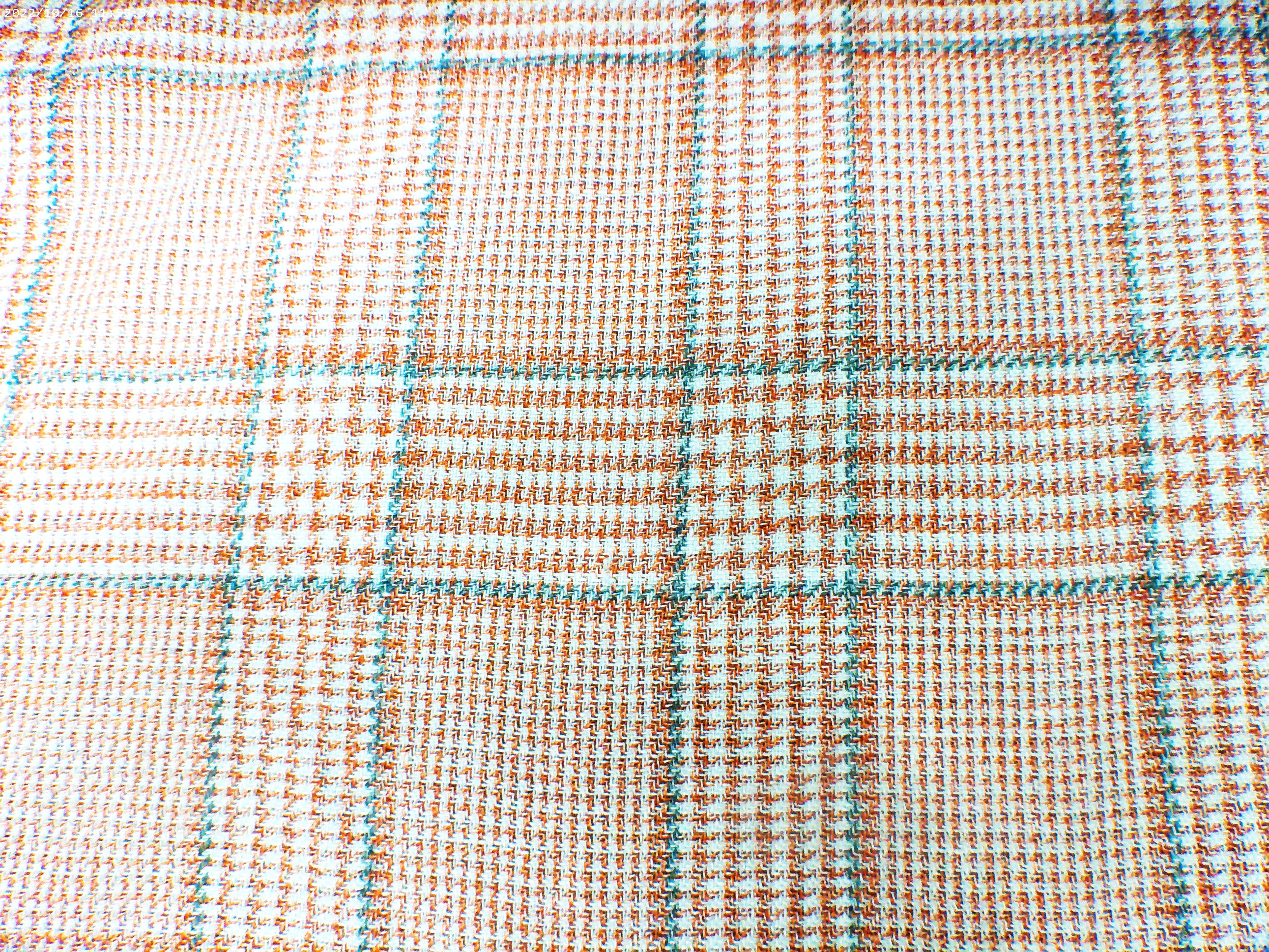 Multicolour Check Wool Linen Suiting