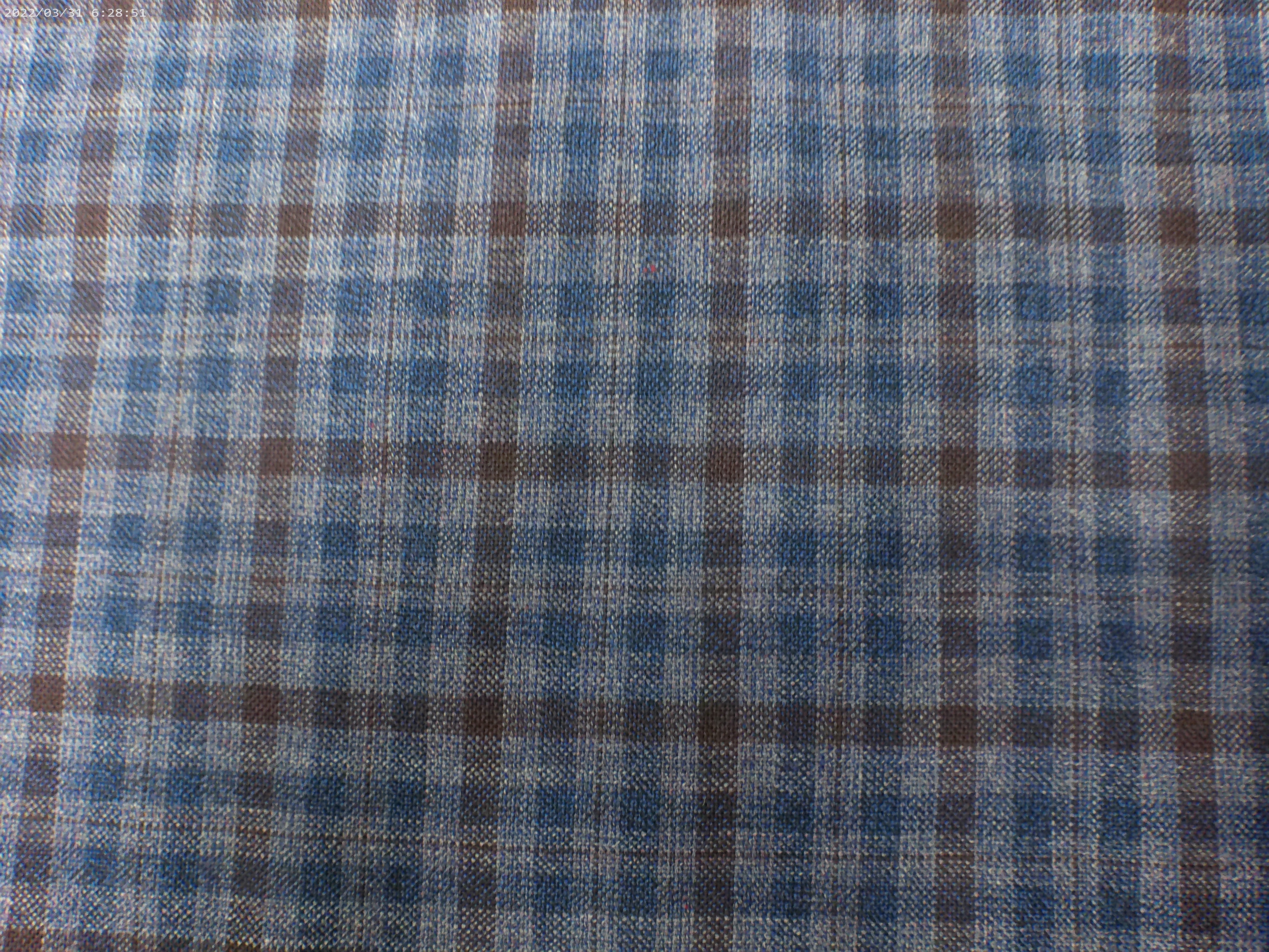 Multicolour Check Worsted Wool Blazer Suiting
