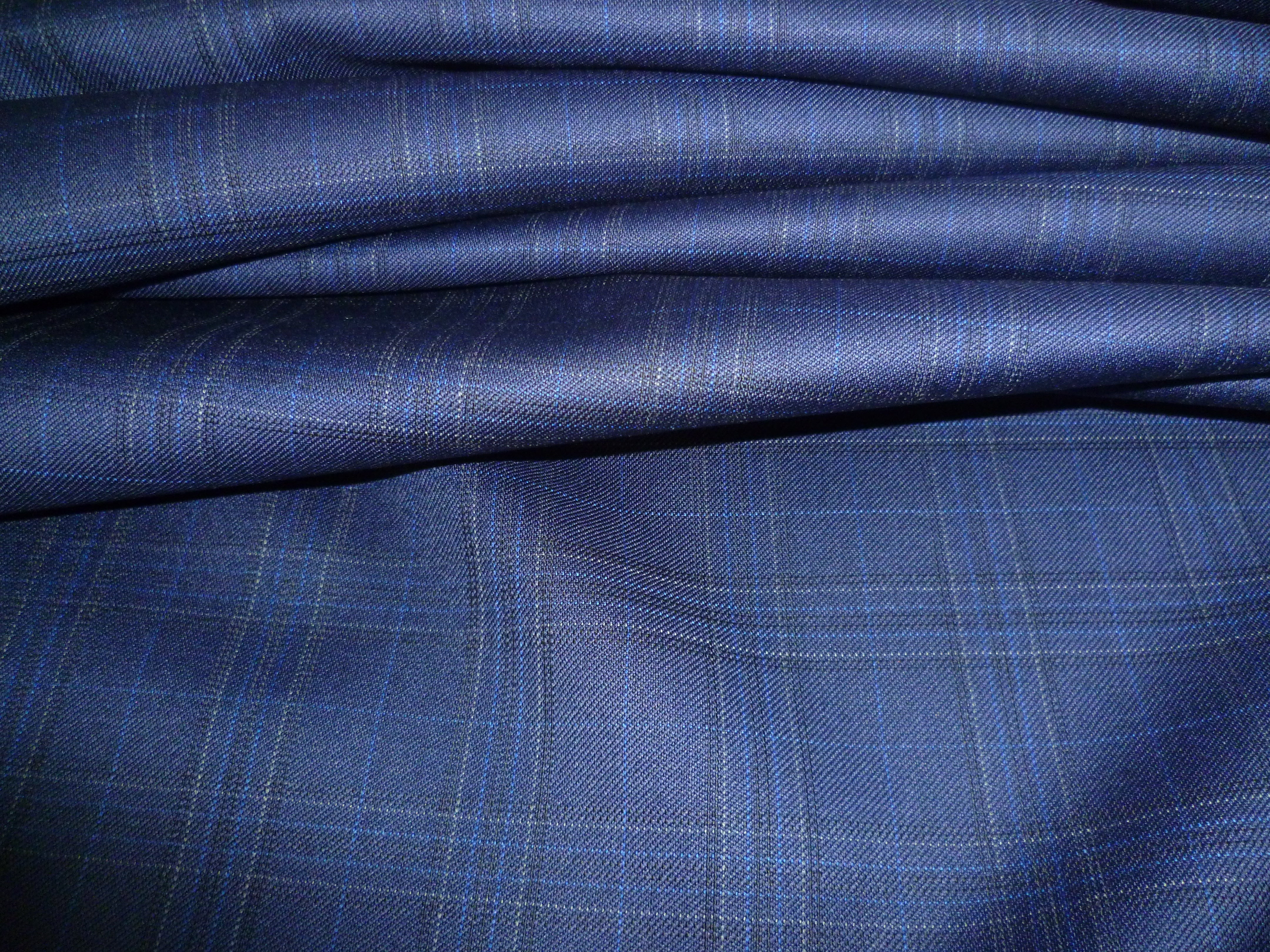 Multicolour Check Worsted Wool Blazer Suiting