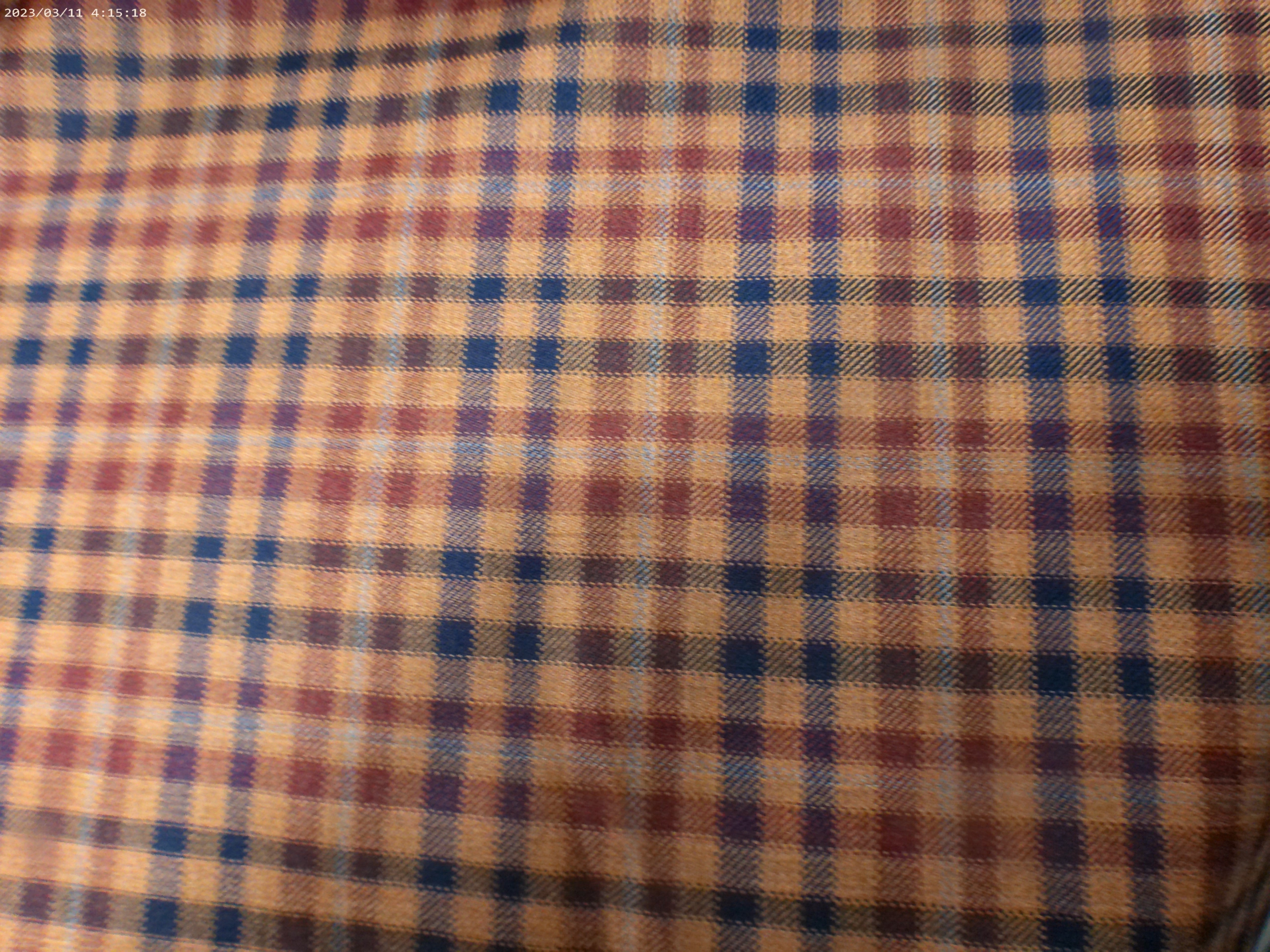 Multicolour Check Worsted Wool Suiting