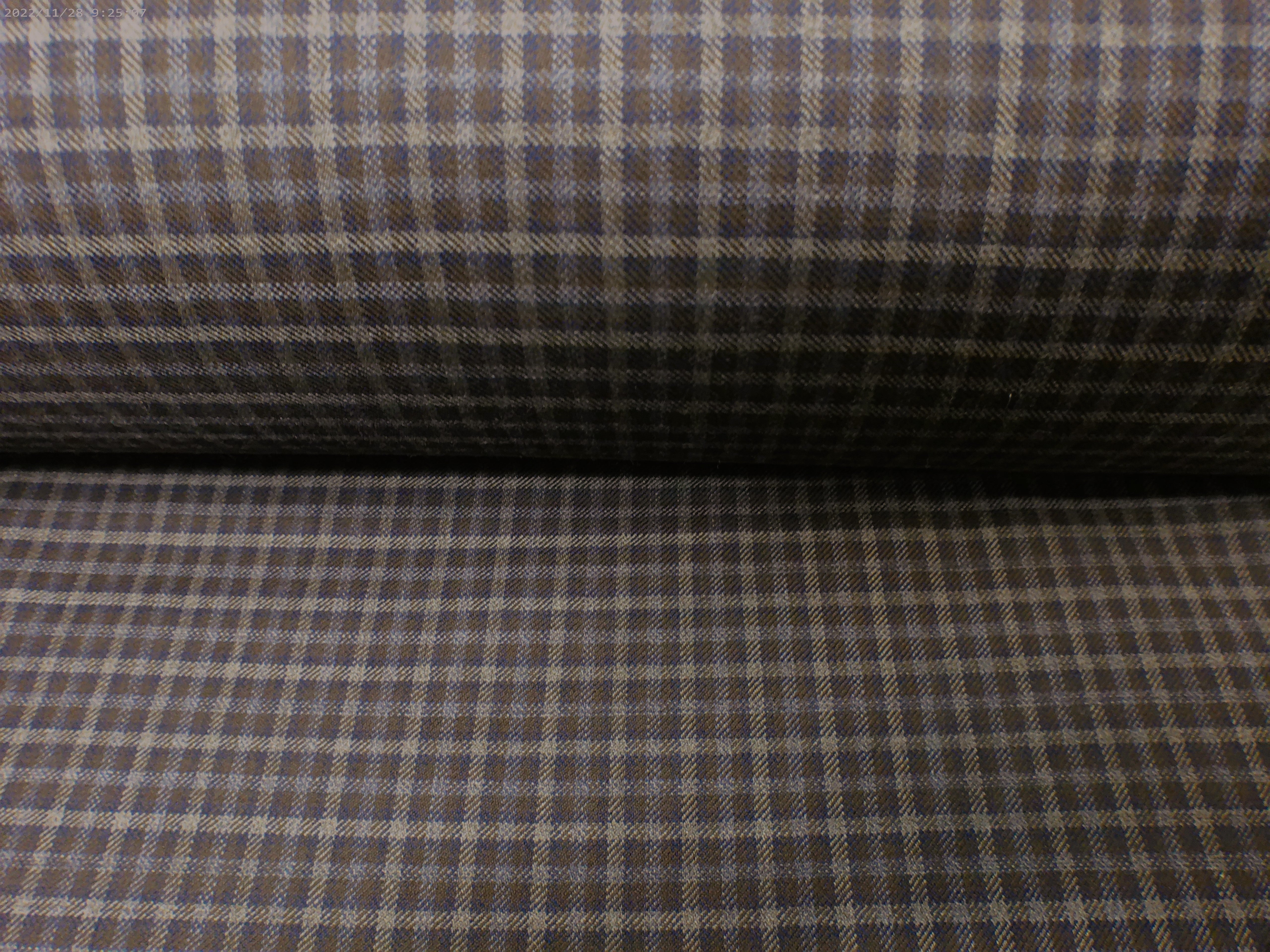 Multicolour Check Worsted Wool Suiting