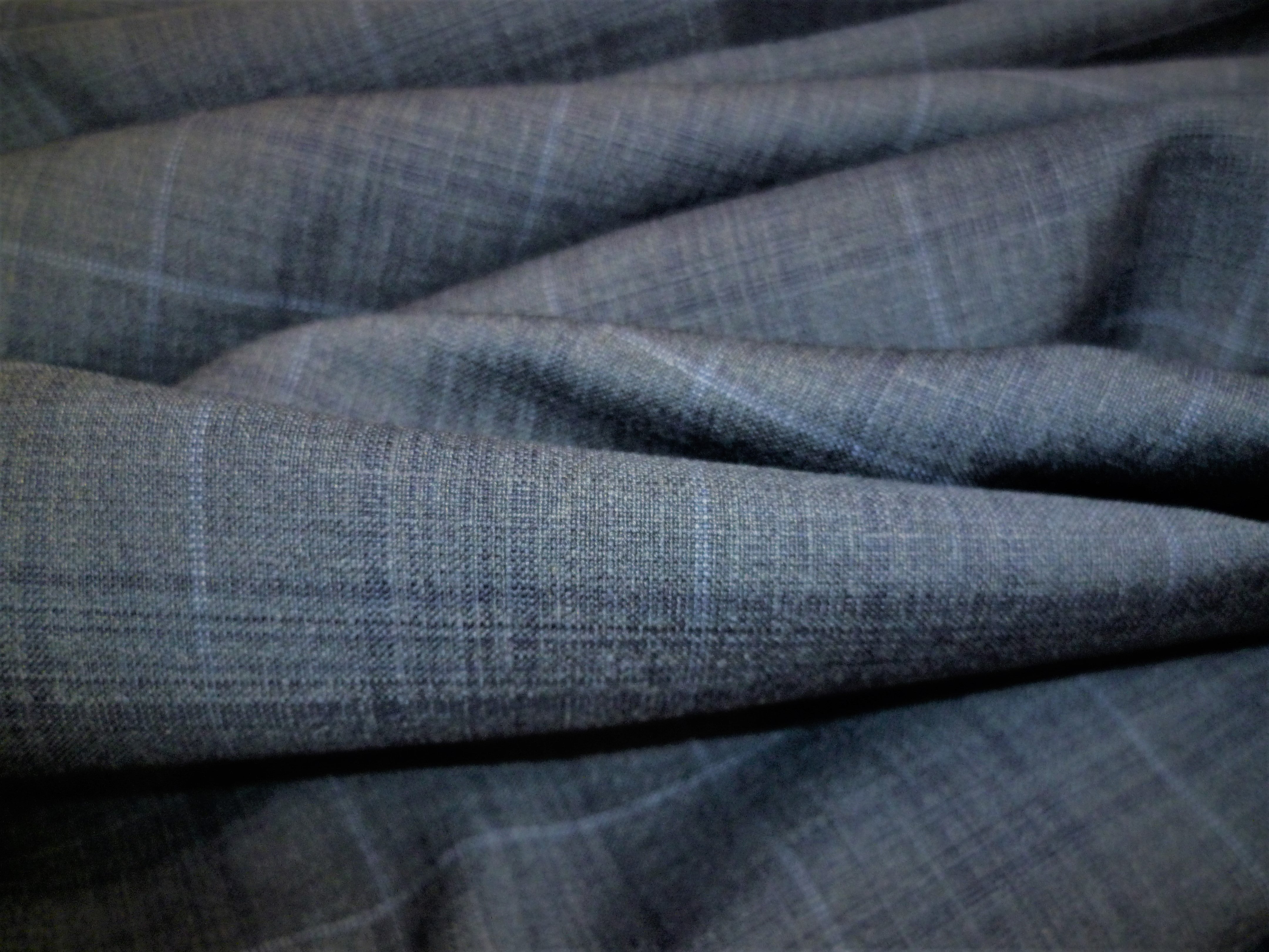 Multicolour Check Worsted Wool Suiting