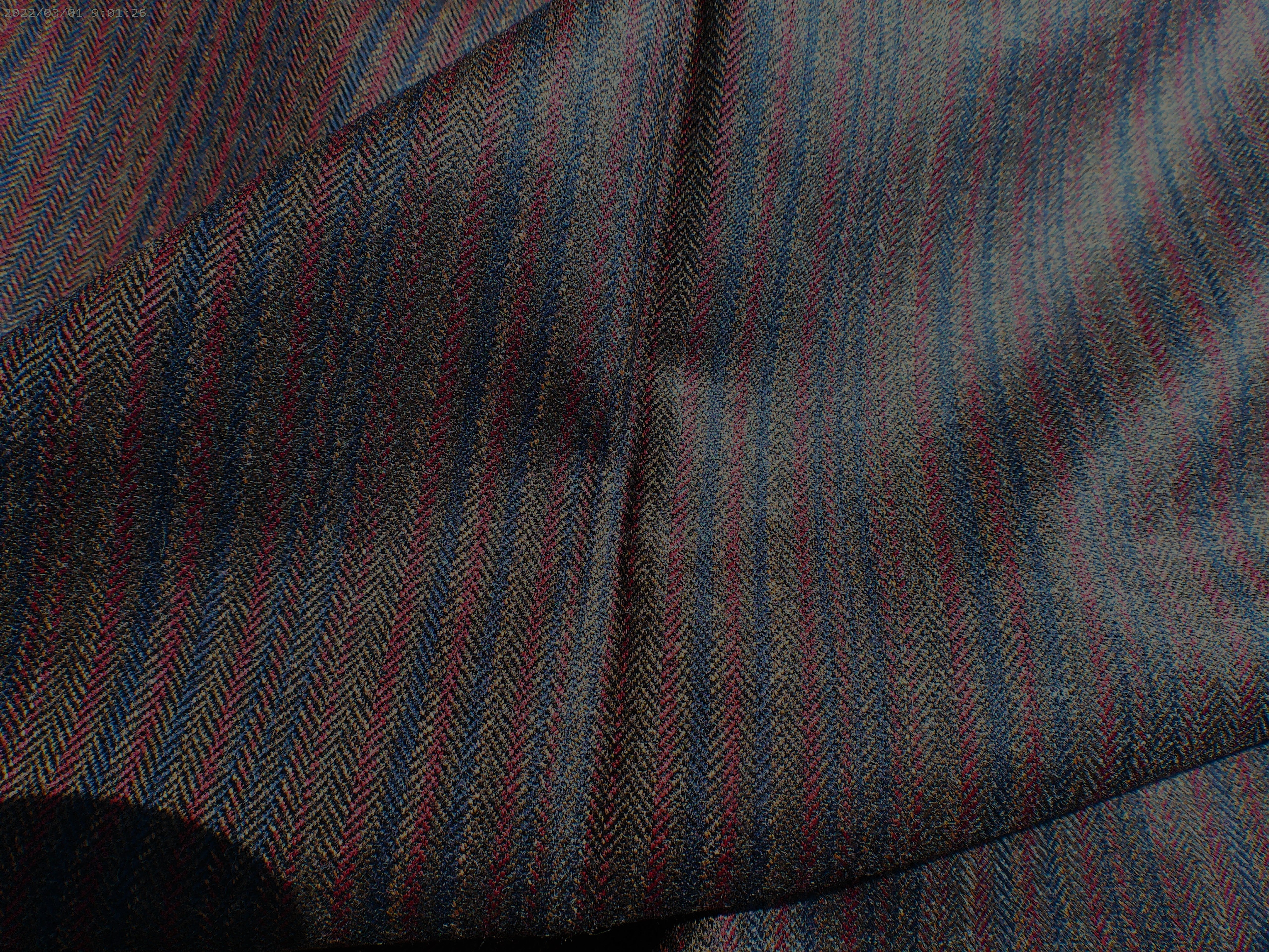 Multicolour Herringbone Worsted Wool Blazer