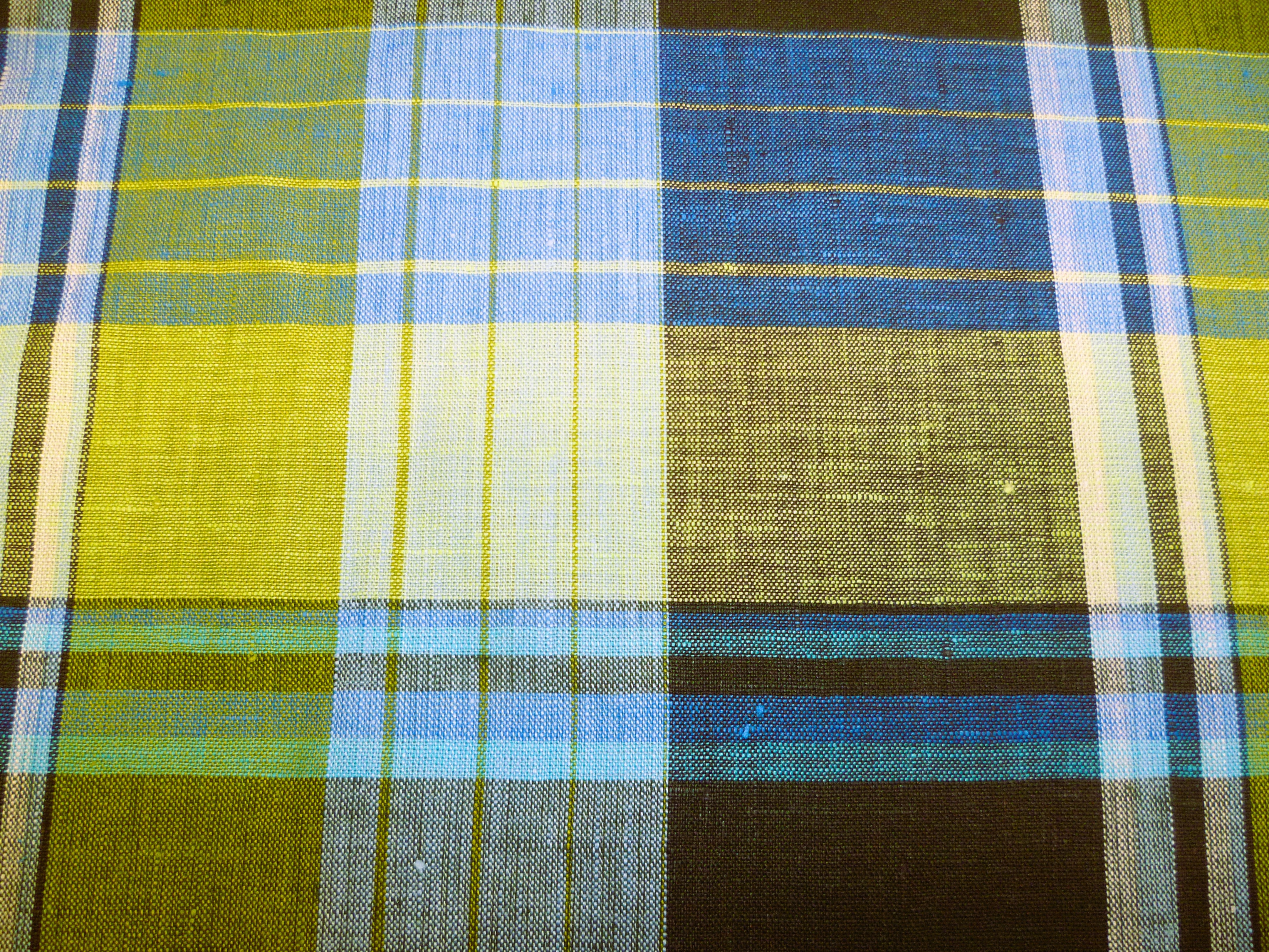 Multicolour Plaid Linen Cotton Shirting