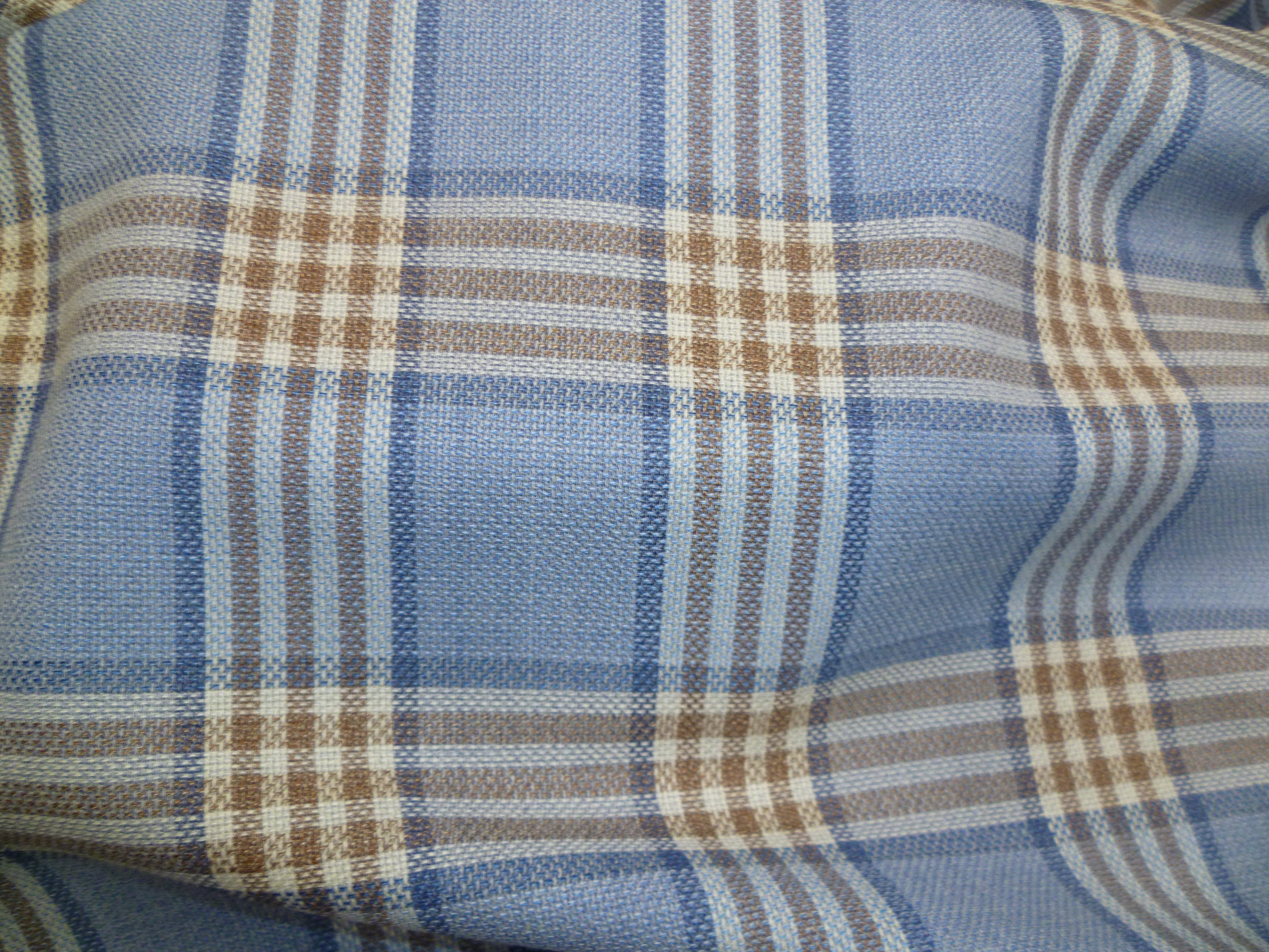 Multicolour Plaid Silk Linen Wool Blazer Suiting
