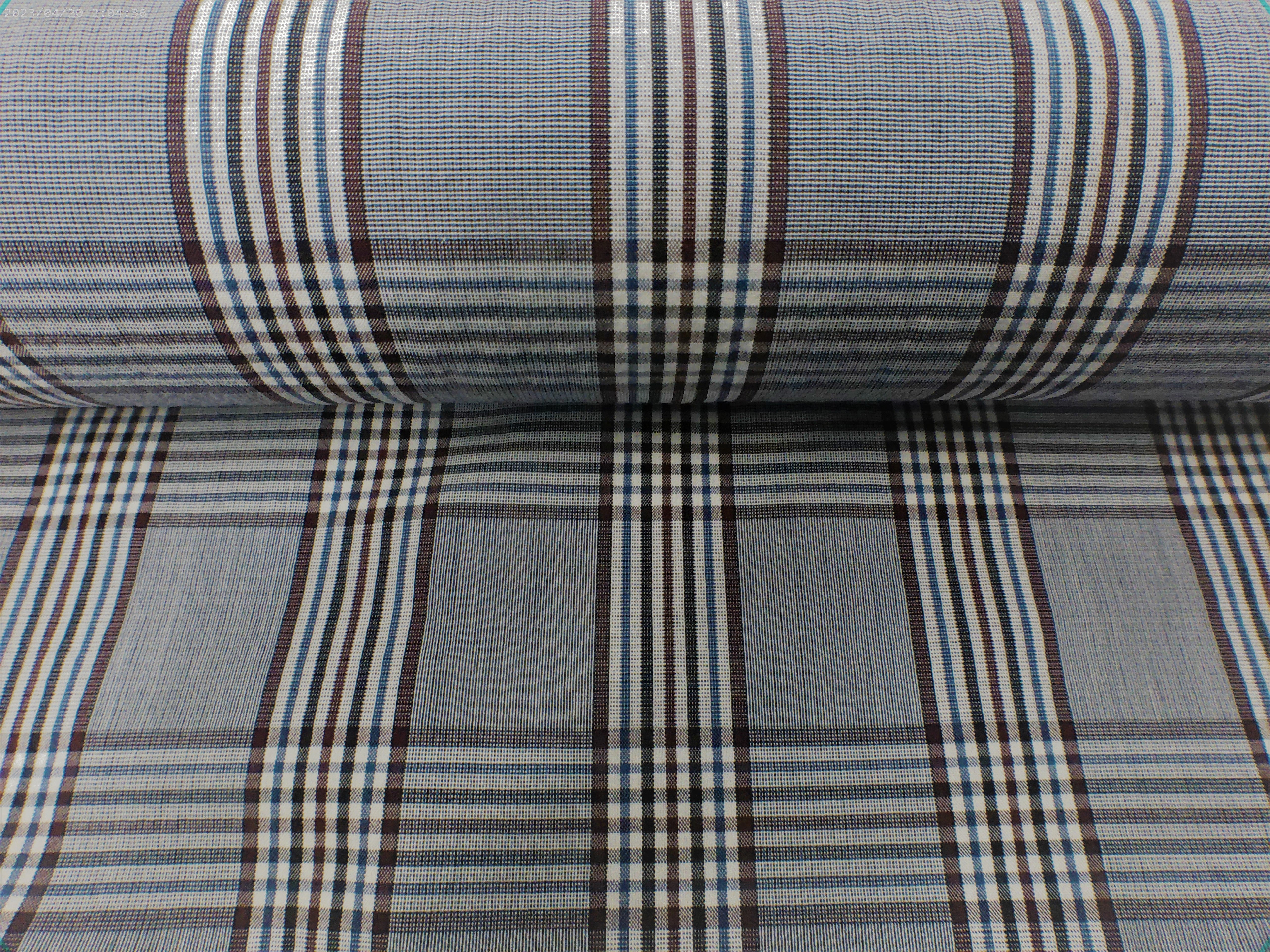 Multicolour Stripe Linen Wool Suiting
